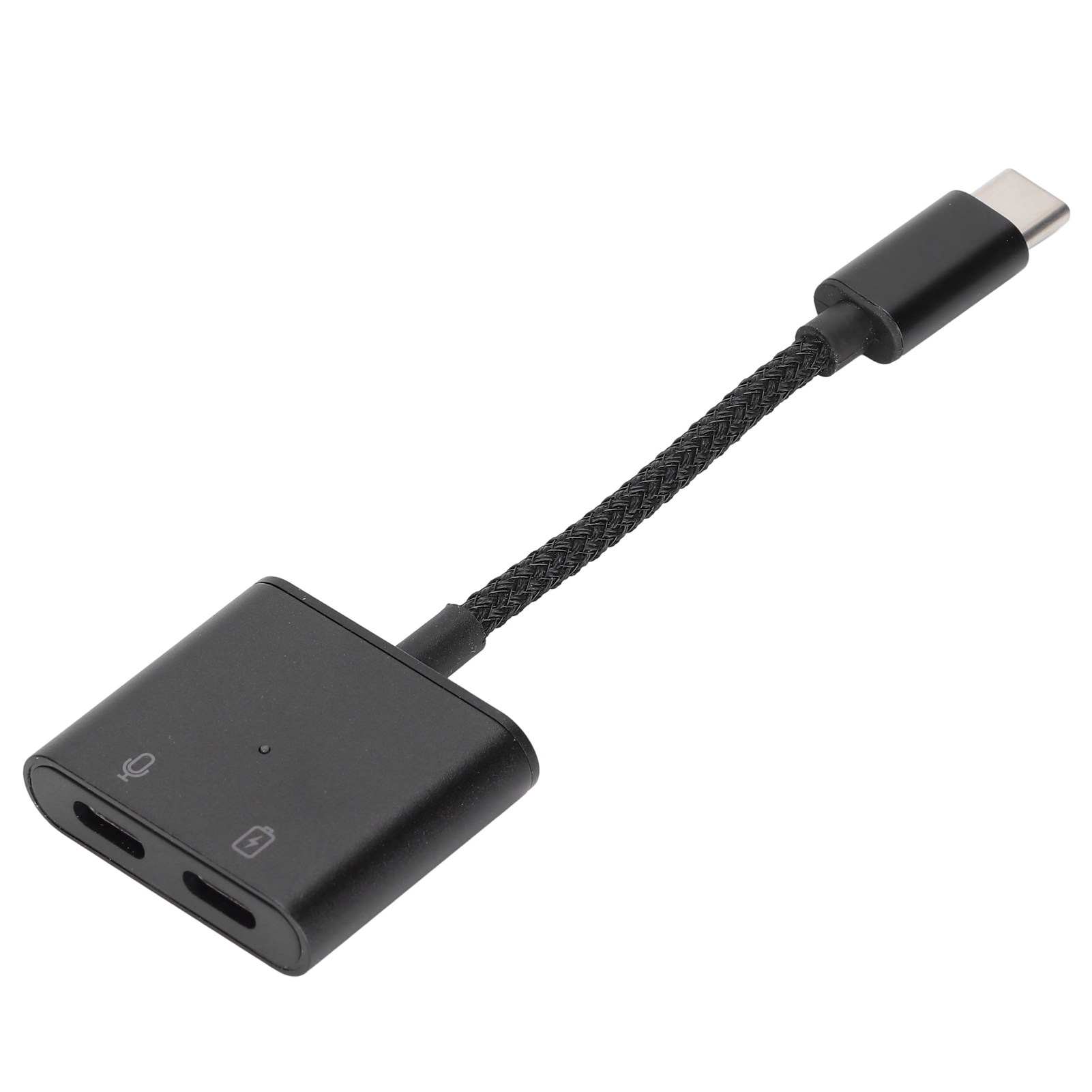 2-in-1 Usb-c-zu-aux-audioadapter Mit 60-w-usb-c-pd-schnellladefunktion (schwarz)