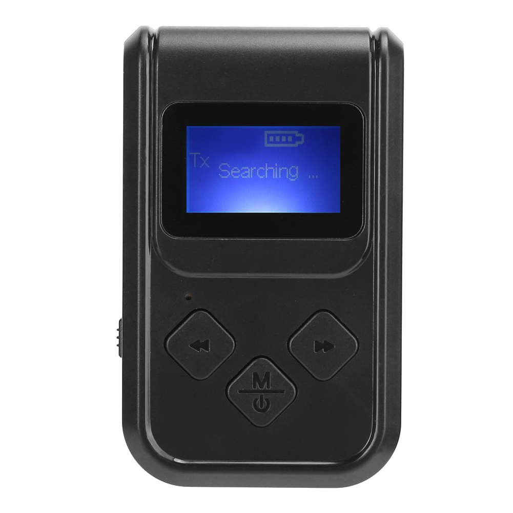Bluetooth-audio-transceiver Mit 3,5-mm-aux-eingang Und Digitalem Lcd-bildschirm, Drahtloser Musikadapter