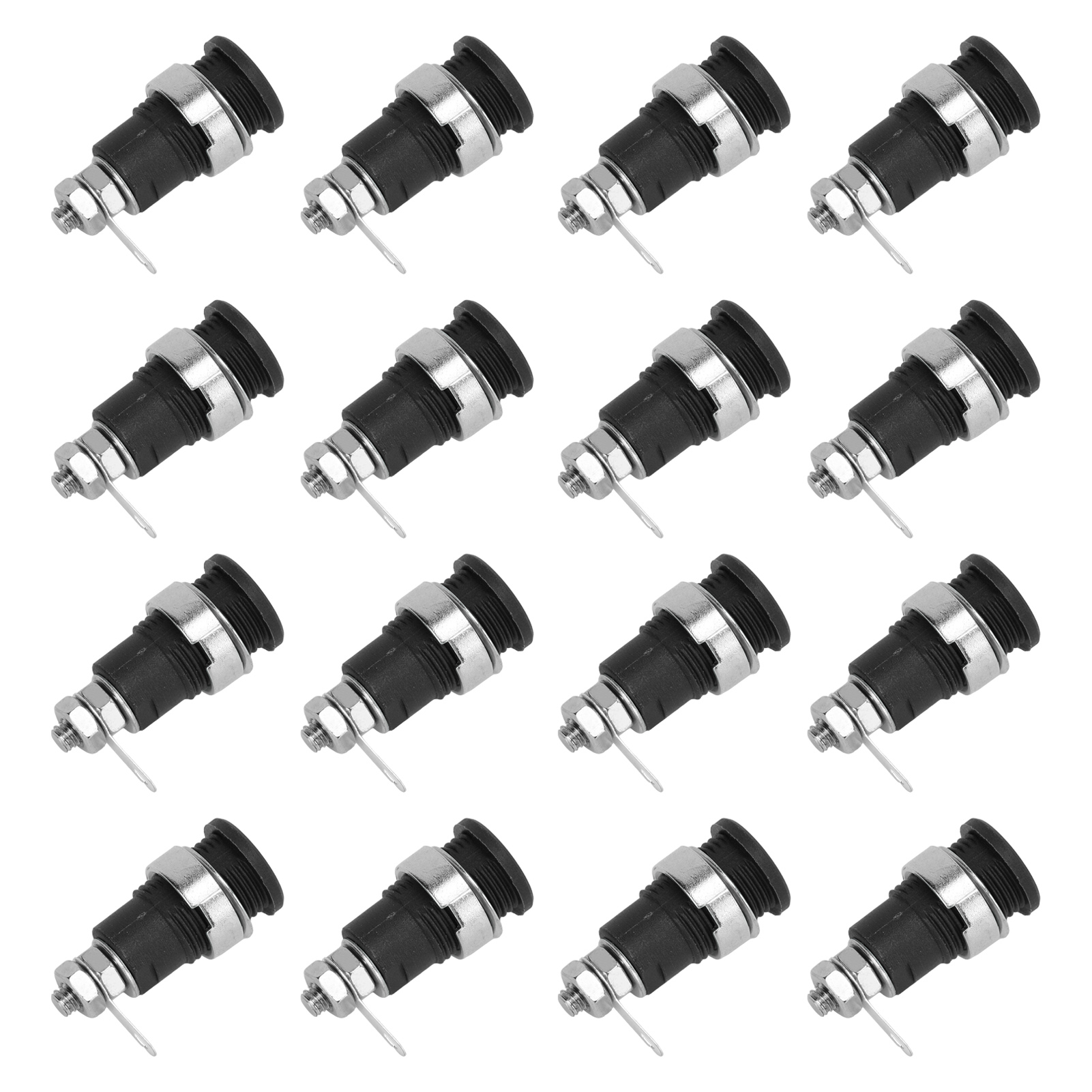 Packung Mit 50 Bananensteckern Aus Reinem Kupfer (4 Mm), Hohe Leistung, Für Elektrische Prüfungen, Hohe Stromentladung, Schwarz.