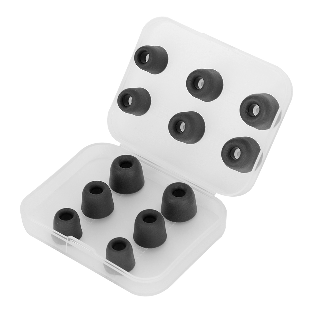 Packung Mit 6 Nb M1 Silikon-ohrstöpseln Mit Langsamer Rückstellkraft Aus Memory-schaum Zur Geräuschreduzierung Im Ohr (voll-memory-schaum (schwarz)).