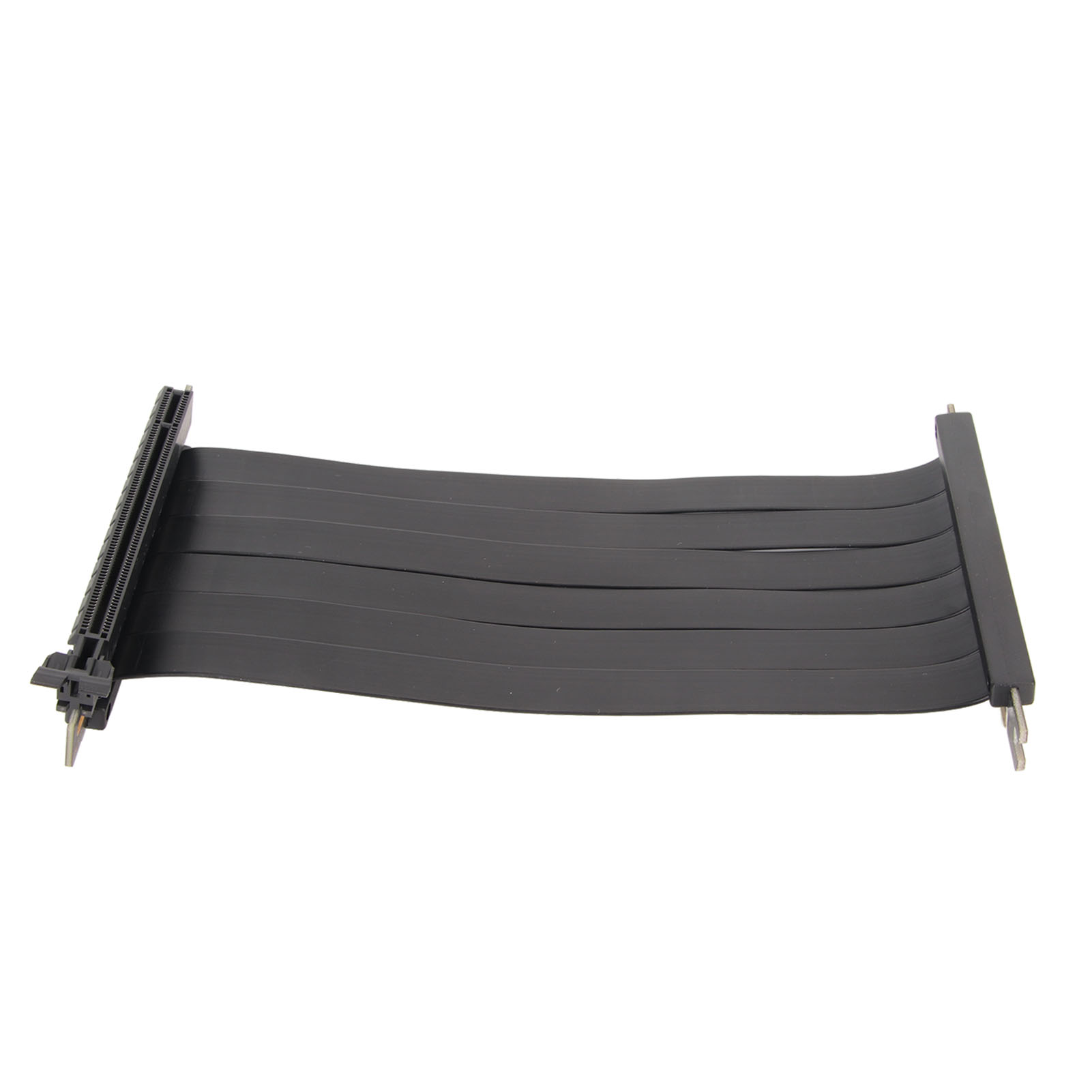Hochgeschwindigkeits-pcie-3.0-x16-riserkabel, Flexibel, Mit Zwei Umgekehrten Anschlüssen, Schwarz, 30 Cm / 11,8 Zoll