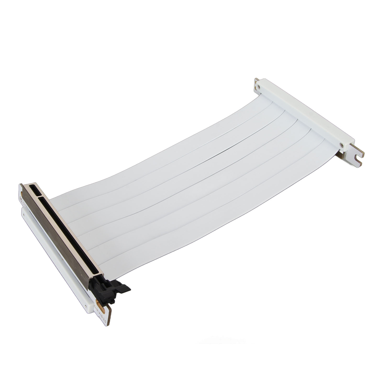 Pcie 3.0 X16 Riser-kabel (180°), Hochgeschwindigkeit, Flexibel, Mit Zwei Umgekehrten Anschlüssen, Gpu-grafikkarten-verlängerungskabel, Weiß, 20 Cm / 7,9 Zoll