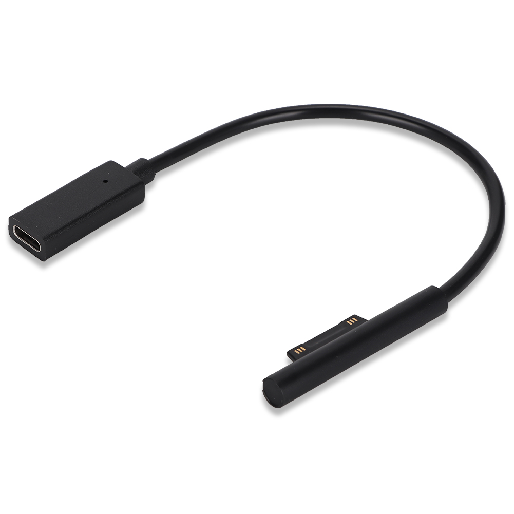 Hochleistungsfähiges 20 Cm Pd-ladekabel Für Microsoft Surface Pro 6/pro 5/4/3/2 (schwarz)