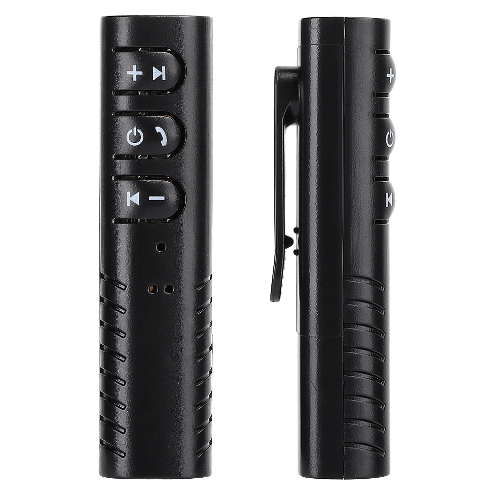 Bluetooth-audioempfänger, Lavalier-lautsprecher, Clip-ohrhörer, Fahrzeugadapter (schwarz)