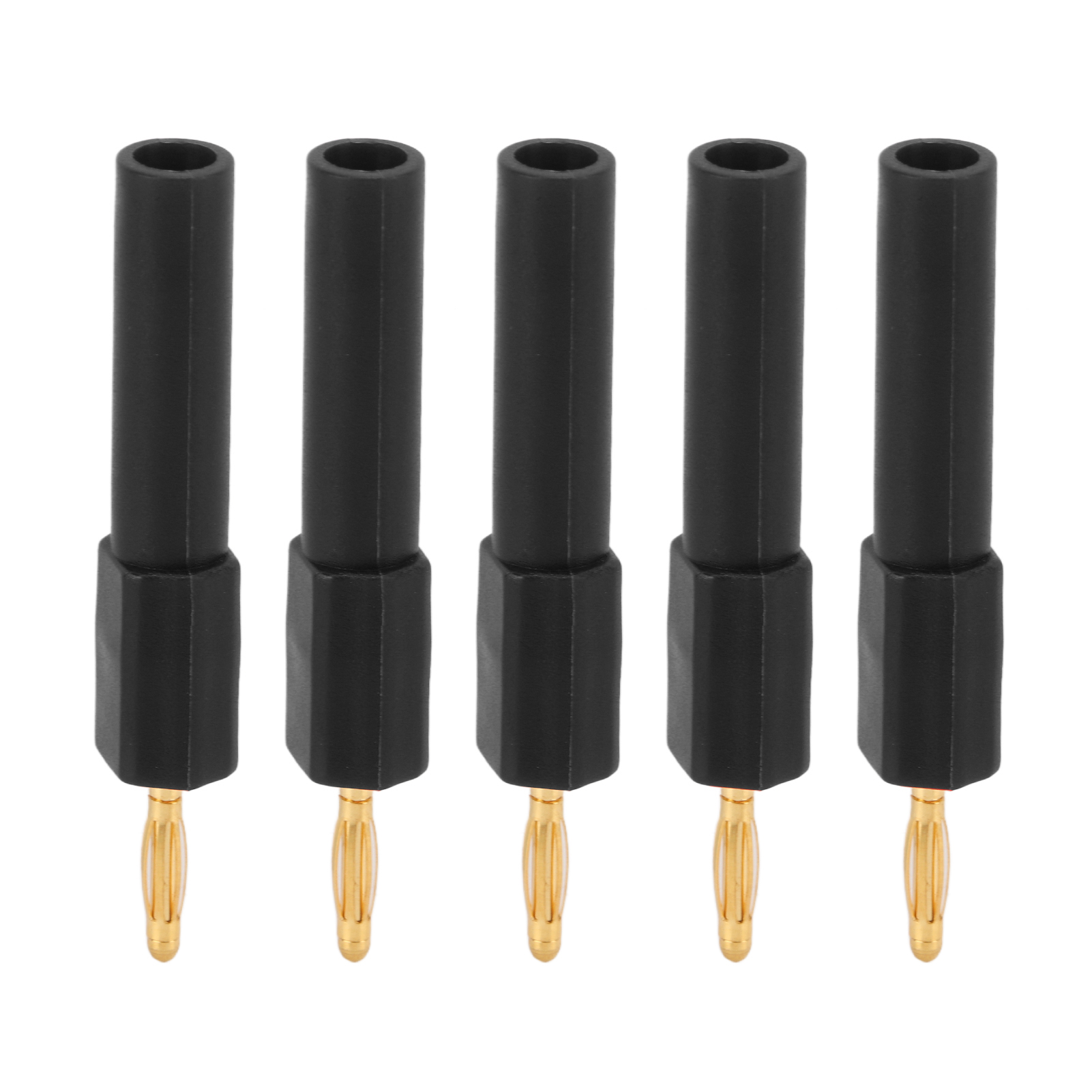 5er-pack Bananenstecker-adapter, 2 Mm Auf 4 Mm, Hohe Konnektivität Und Gute Leitfähigkeit, Schwarz