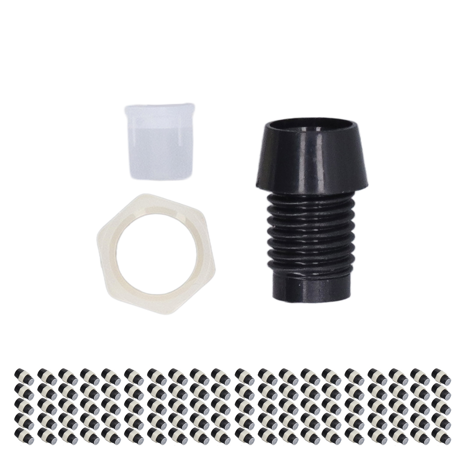 Set Mit 100 5-mm-led-halterungen Aus Kunststoff, Befestigungsclips Für Paneele, Schwarz.