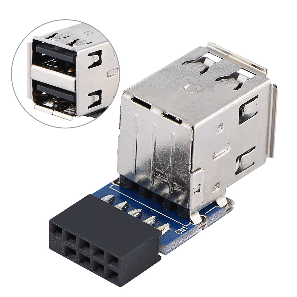 Adapter Für 5 Usb 2.0-motherboard-anschlüsse Mit 9/10-pin-steckern Auf 2 Usb 2.0 Typ-a-anschlüsse