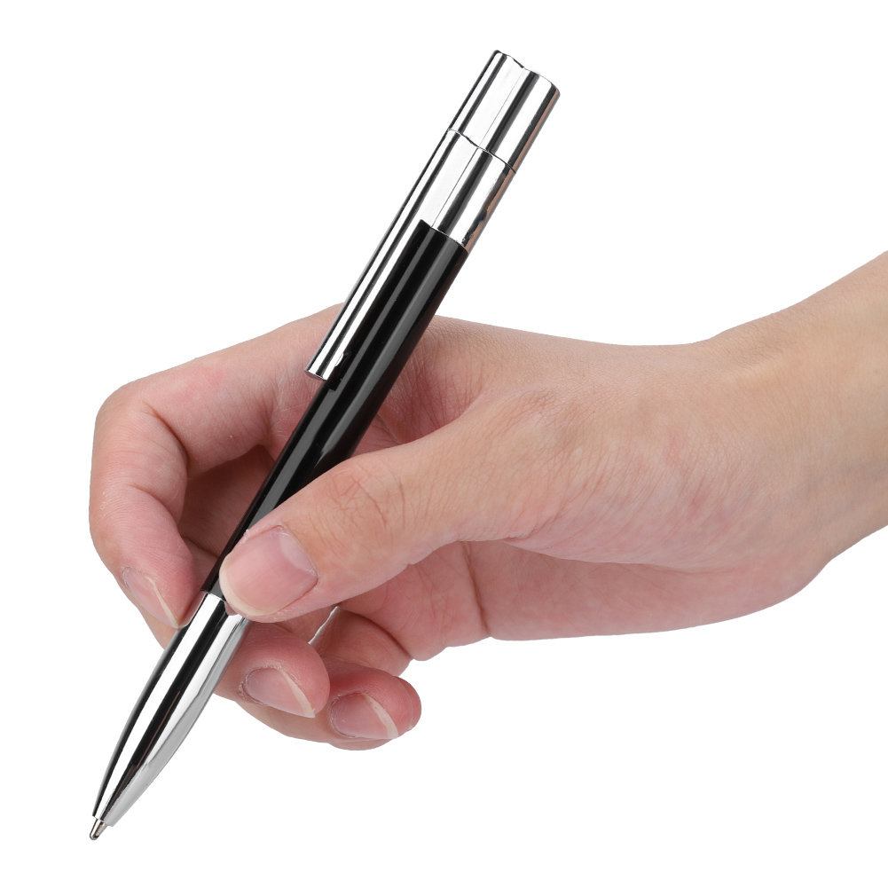 Ultradünner 2-in-1 Usb 2.0-stick + Kugelschreiber (schwarz, 32 Gb)