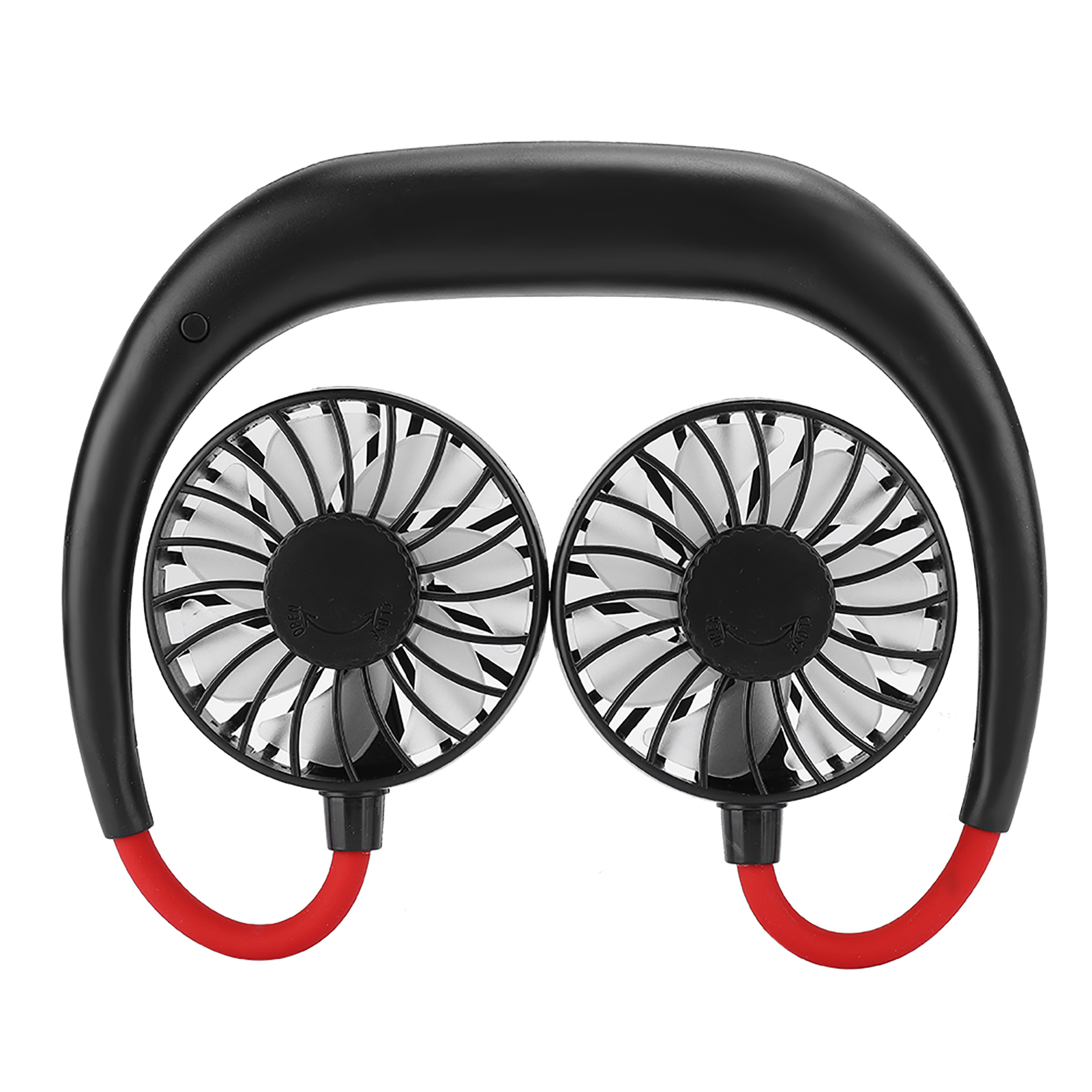 Usb-wiederaufladbarer Game Sports Nackenventilator, 3 Einstellbare Geschwindigkeitsstufen (schwarz)