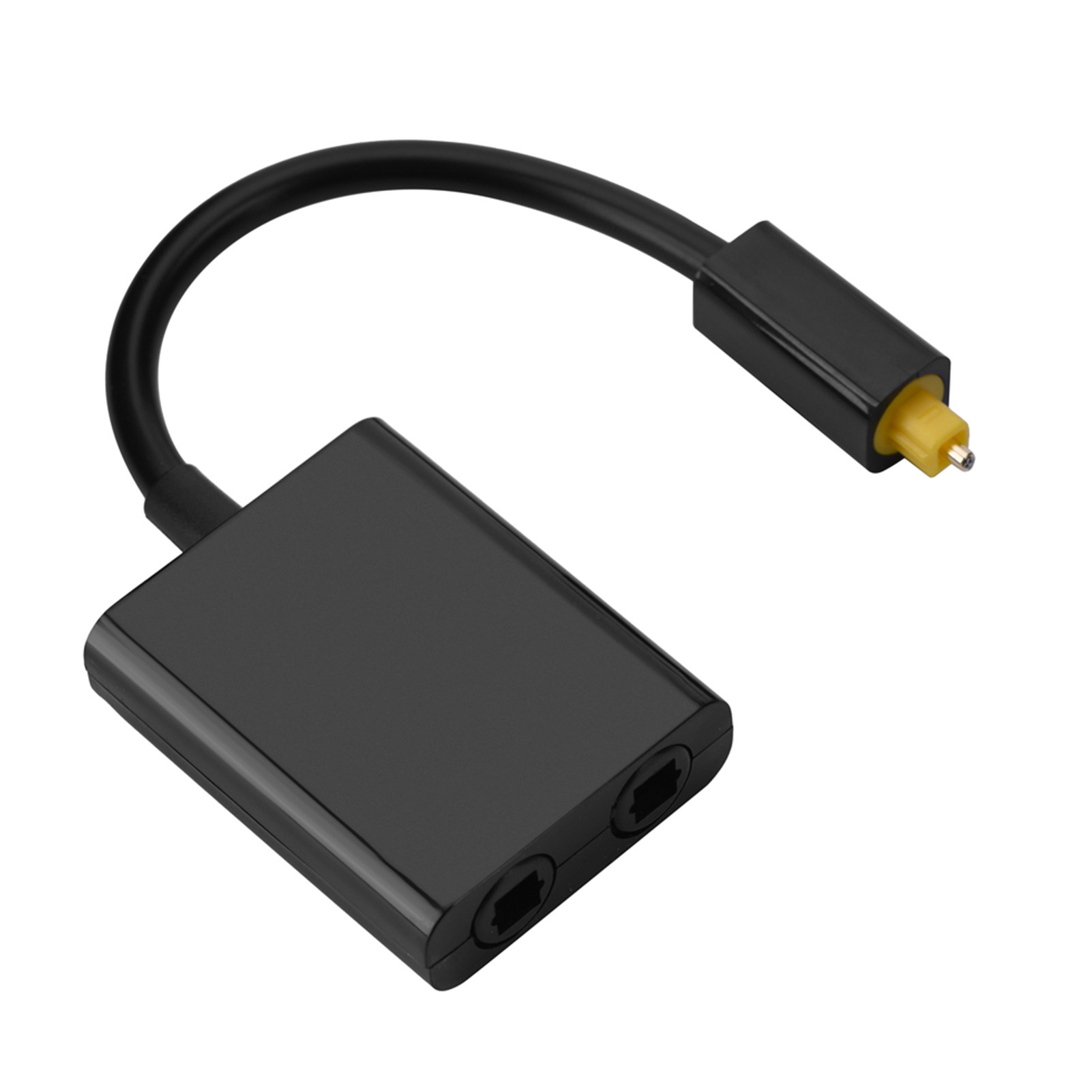 Optischer Toslink-digital-audio-splitter-adapter Mit Zwei Anschlüssen, 1 Eingang, 2 Ausgänge, Schwarz