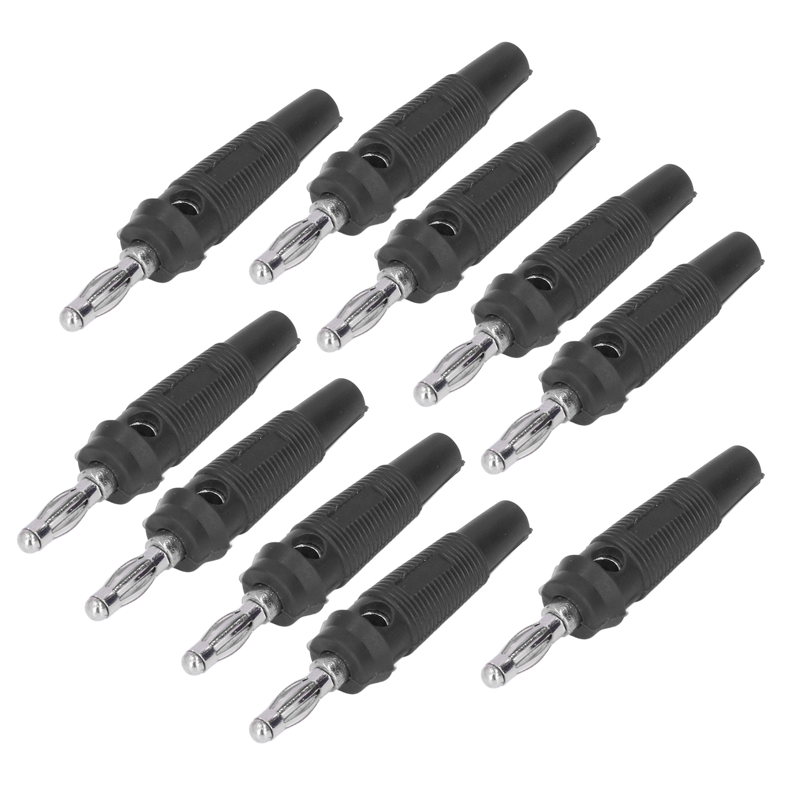 Packung Mit 10 4-mm-bananensteckern Für Schweißgeräte, Ladegeräte Und Generatoren (schwarz)