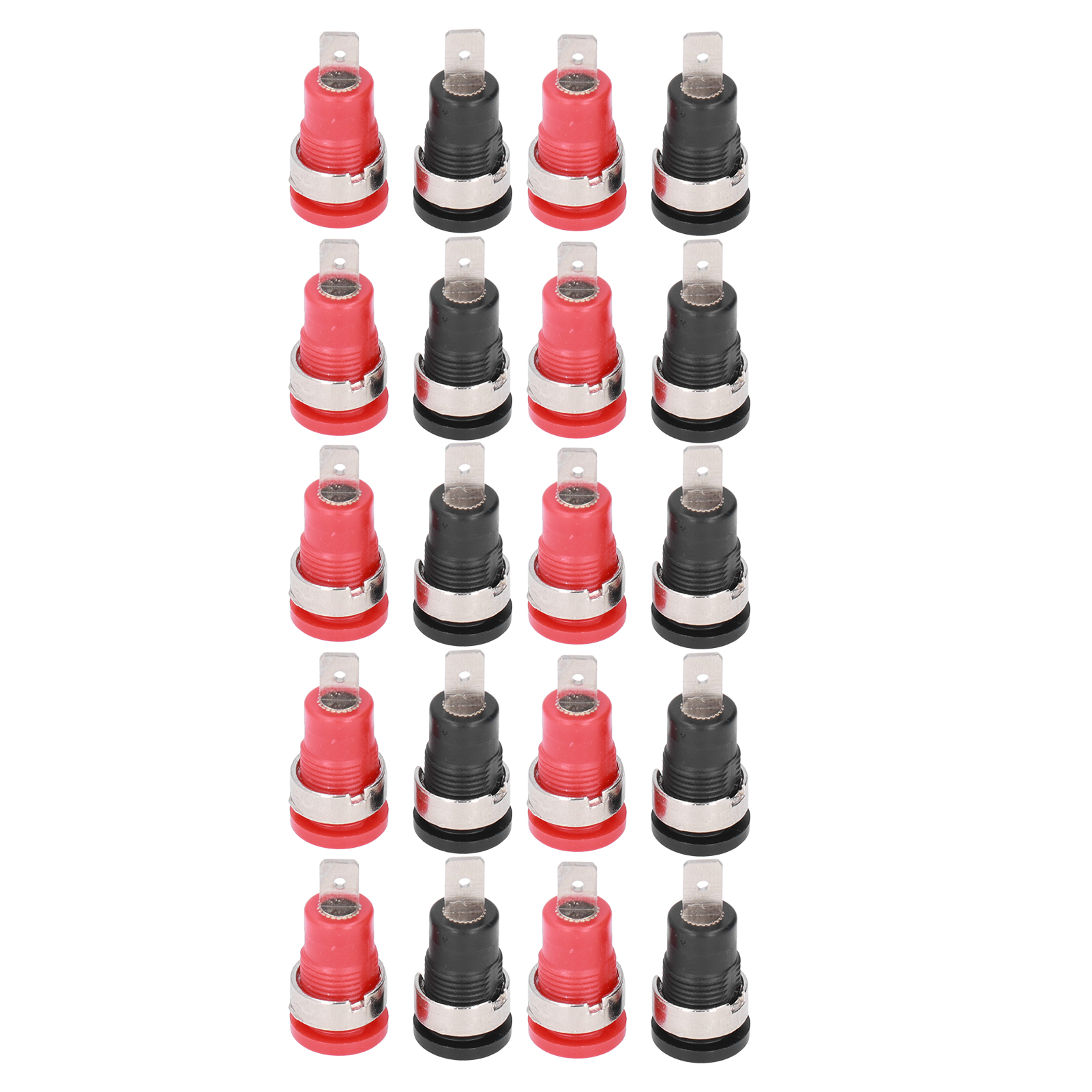 10 Paar 4-mm-bananenstecker Mit Sicherer Rückführung, Rot Und Schwarz Vernickelt, Für Elektronische Und Industrielle Geräte