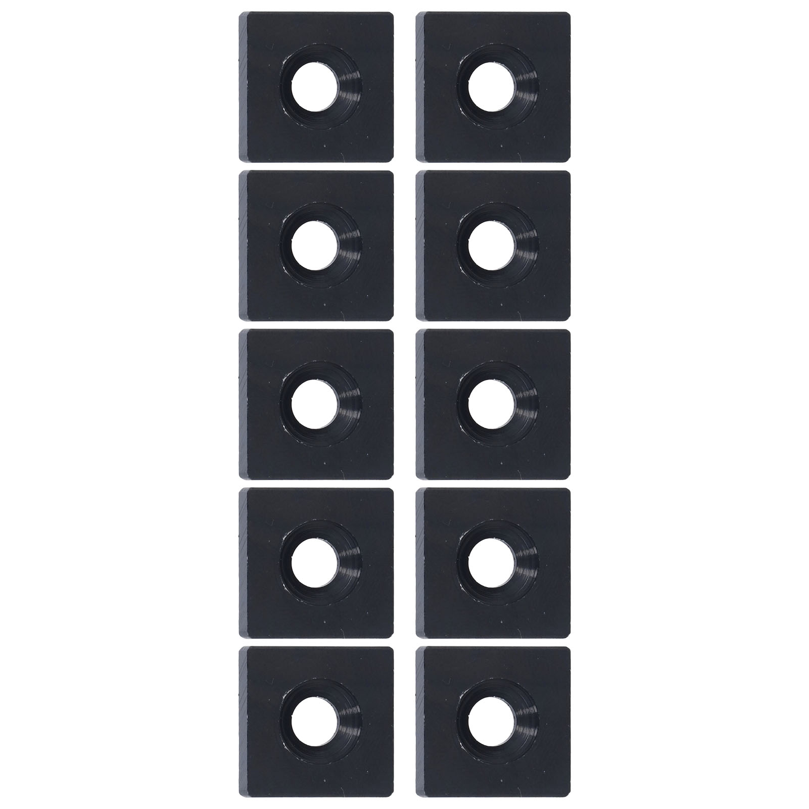 Packung Mit 10 Einlochigen Endkappen Aus Aluminiumlegierung Für Industrielle Cnc-maschinen, Schwarz