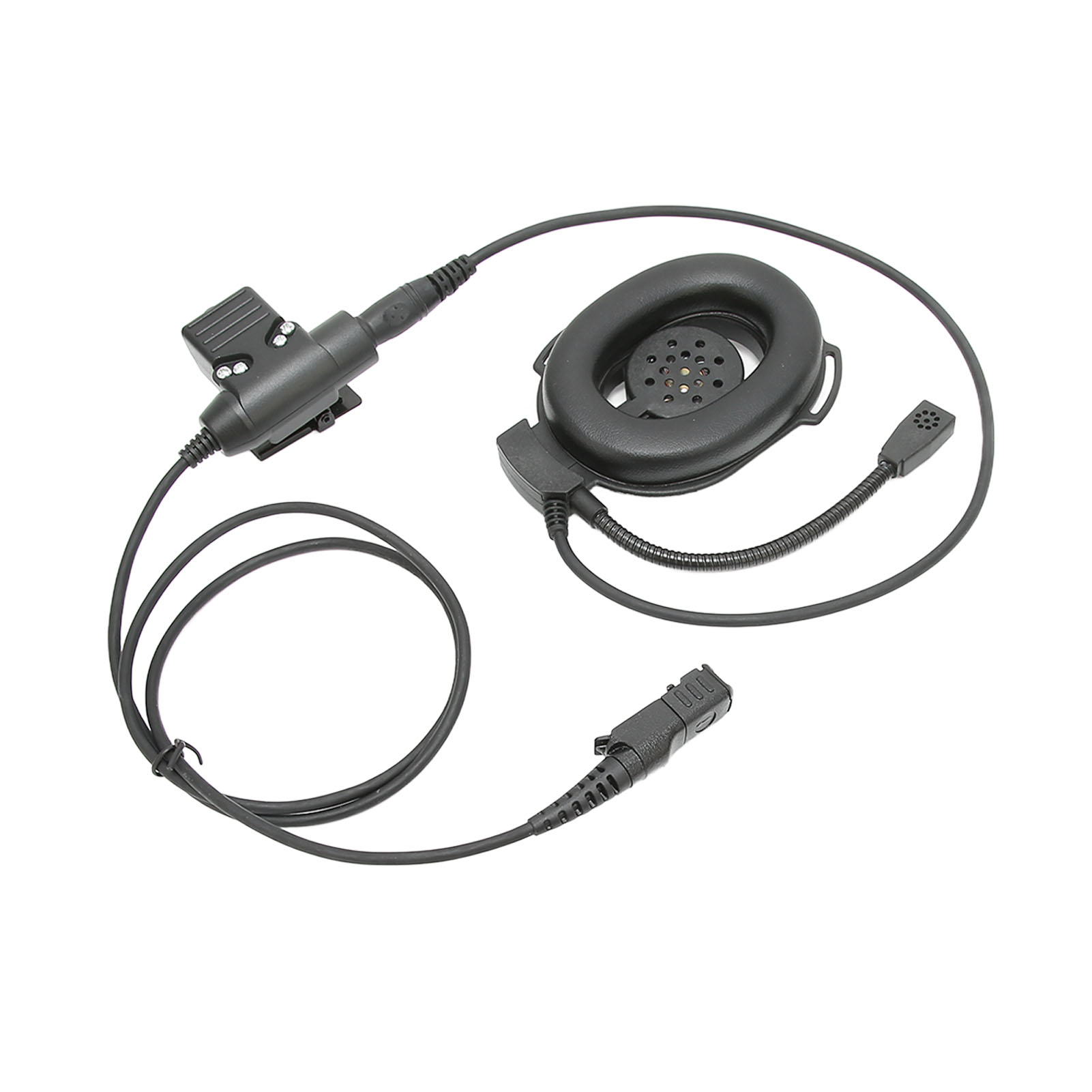 Flexibler, Einseitiger Ohrhörer Für Motorola Xir P6600 P6620 Dp2400 Mtp3250 Dep550 Dp2400 Motorradhelme (schwarz)