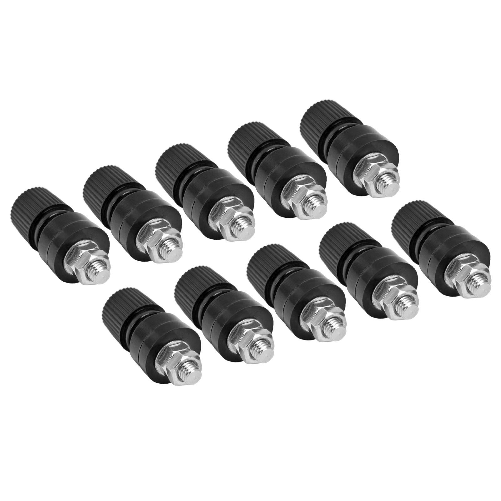 Packung Mit 10 M6-lötklemmen Aus Vernickeltem Messing, 0–380 V, Schwarz