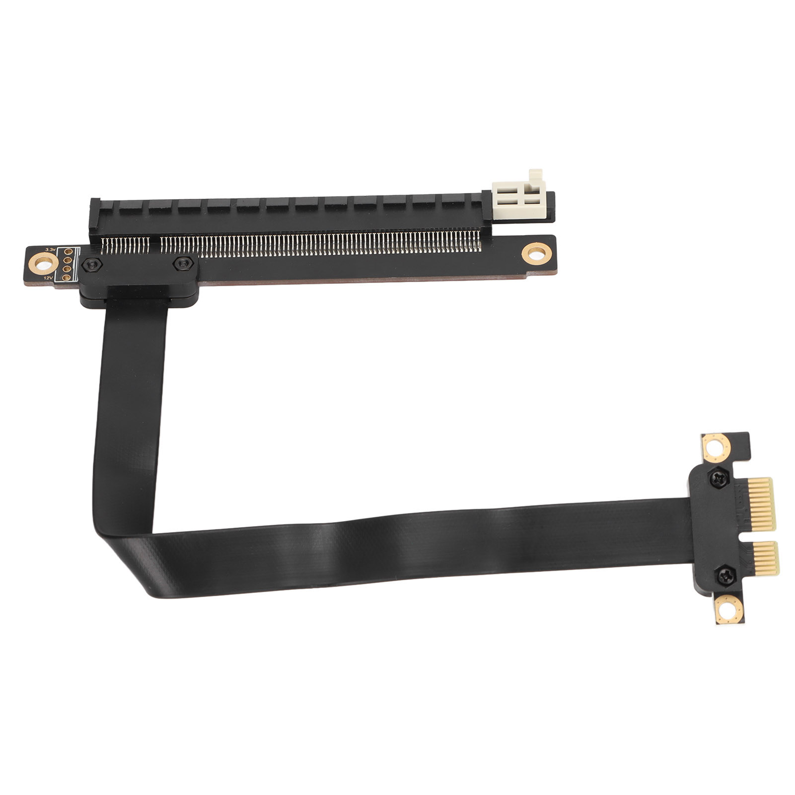 20 Cm Pcie-verlängerungskabel, 32 Gbit/s Übertragungsrate, Schwarzer Pcie 3.0 X1-adapter Für Grafikkarte, Soundkarte Und Netzwerkkarte (ohne Sata-stromkabel).