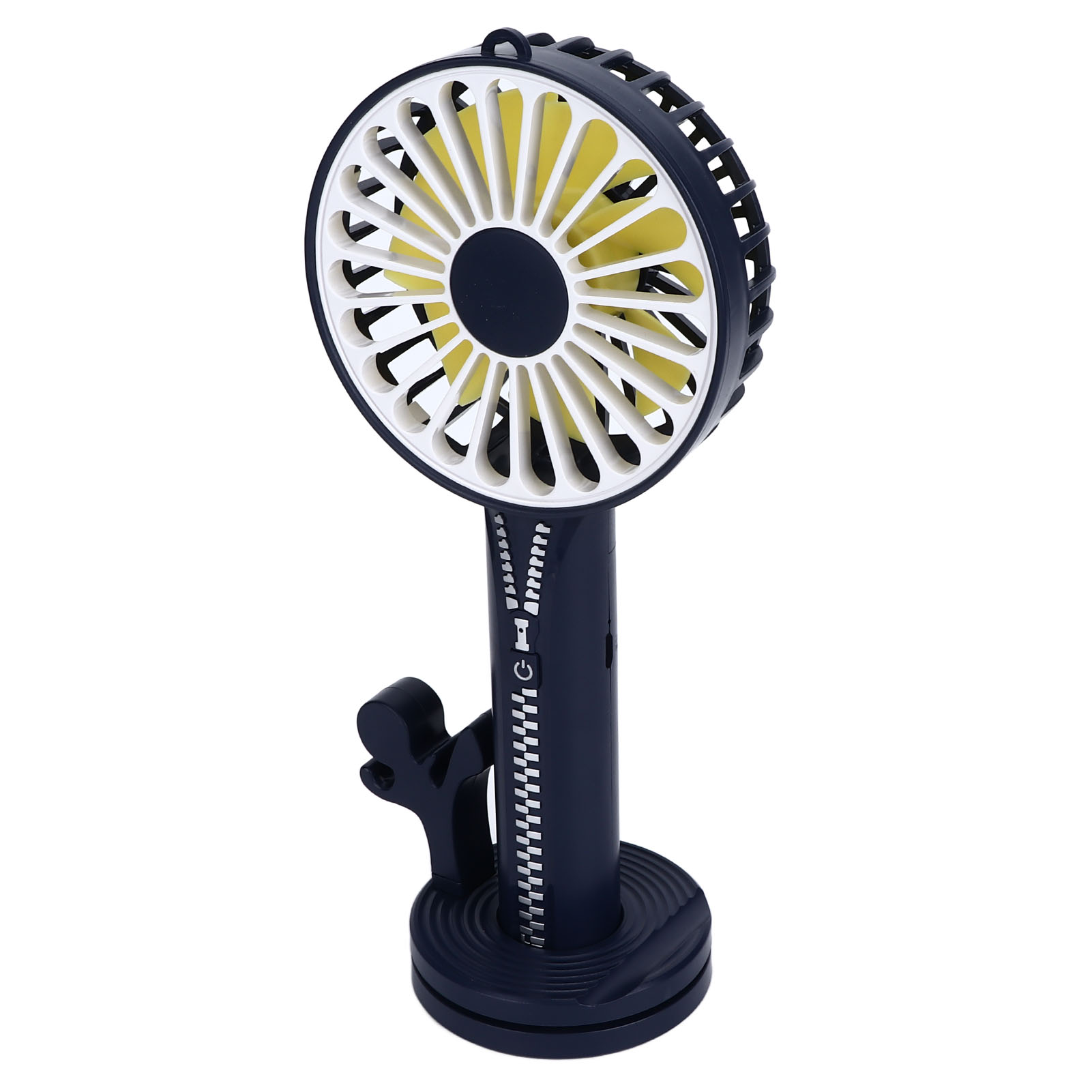 Tragbarer Handventilator, 3 Abnehmbare Geschwindigkeitsstufen, Usb-akku, Mini-tischventilator, Dc 5 V 1 A, Ideal Für Reisen Und Sport, Dunkelblau
