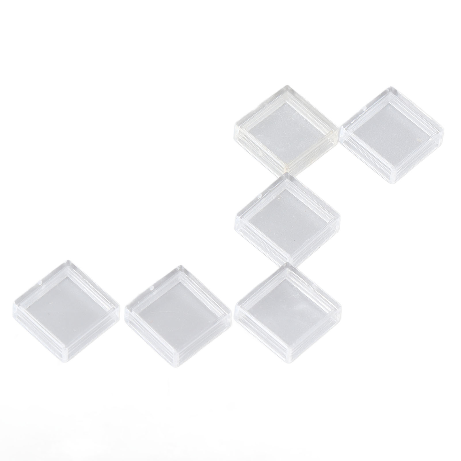 Packung Mit 200 Quadratischen Touch-button-kappen Aus Abs-kunststoff, Transparent