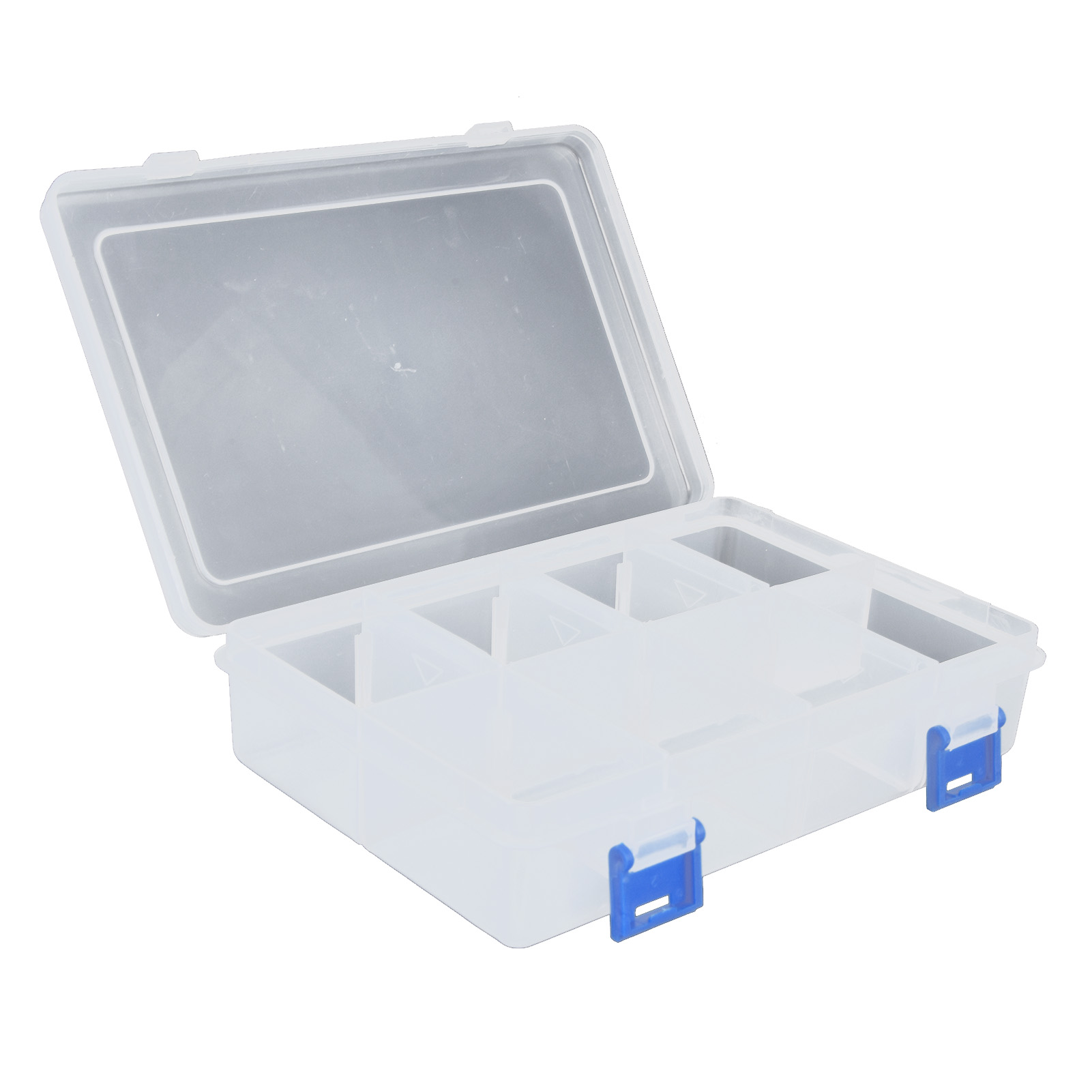 3-teilige Transparente Aufbewahrungsbox Mit Herausnehmbaren Und Separaten Fächern Für Werkzeuge Und Kleinteile, Aus Polypropylen (pp), 8 Fächer.