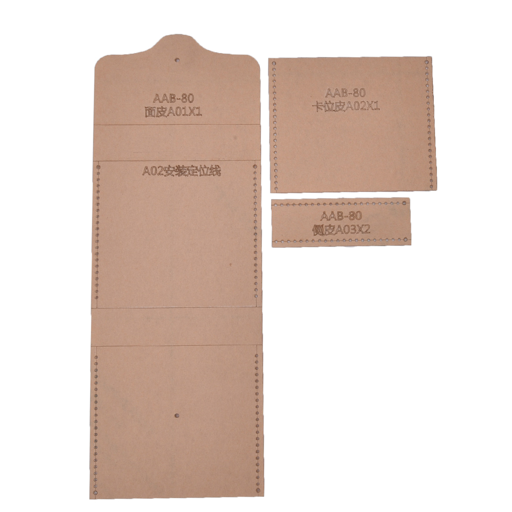 Acryl-geldbörsenvorlage, Geldbörsenmodell, Schablone, Handgefertigte Lederform.