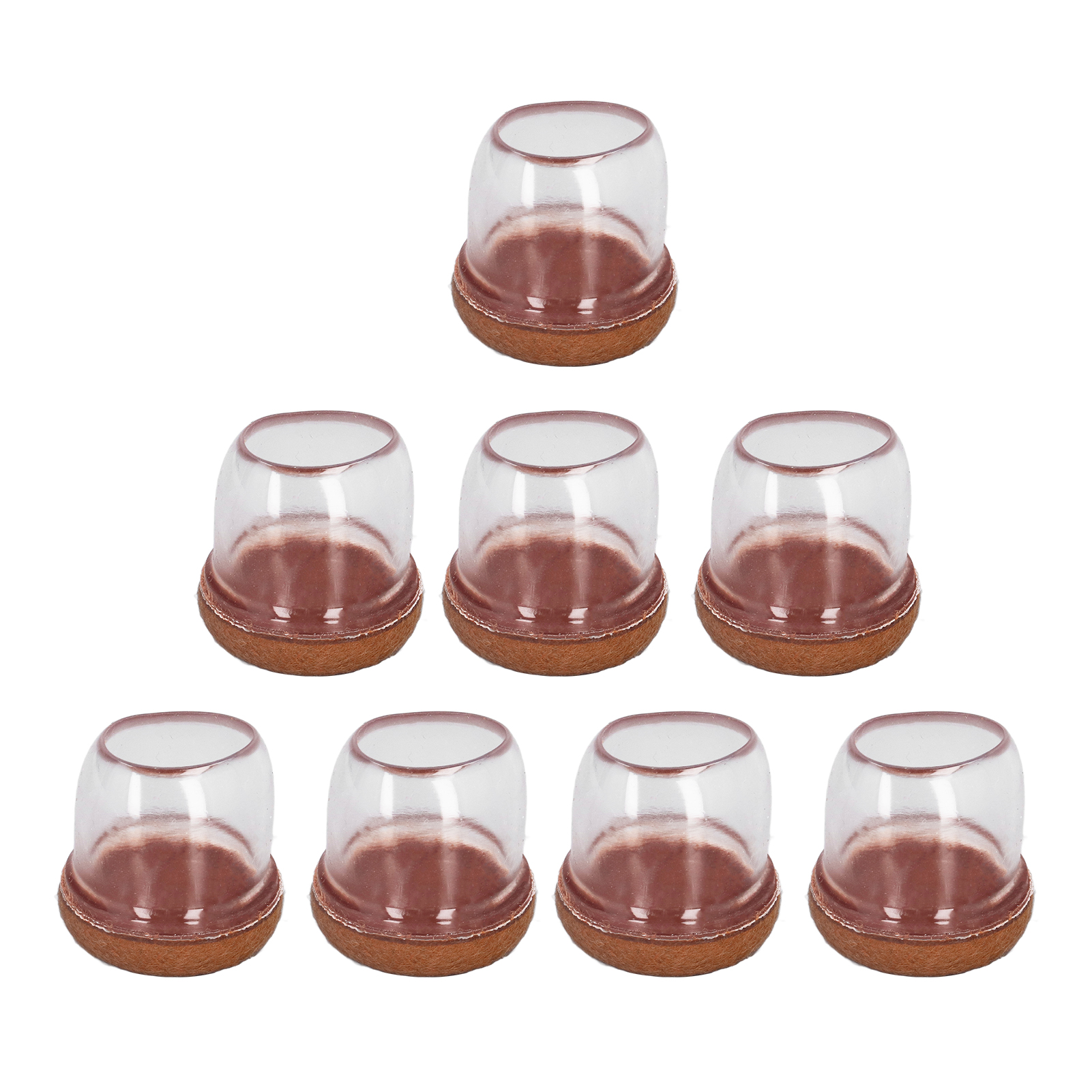 Set Mit 8 Stuhl-, Hocker- Und Tischbeinschonern, Geräuschlos, Dick, Transparent, Rund, Größe M