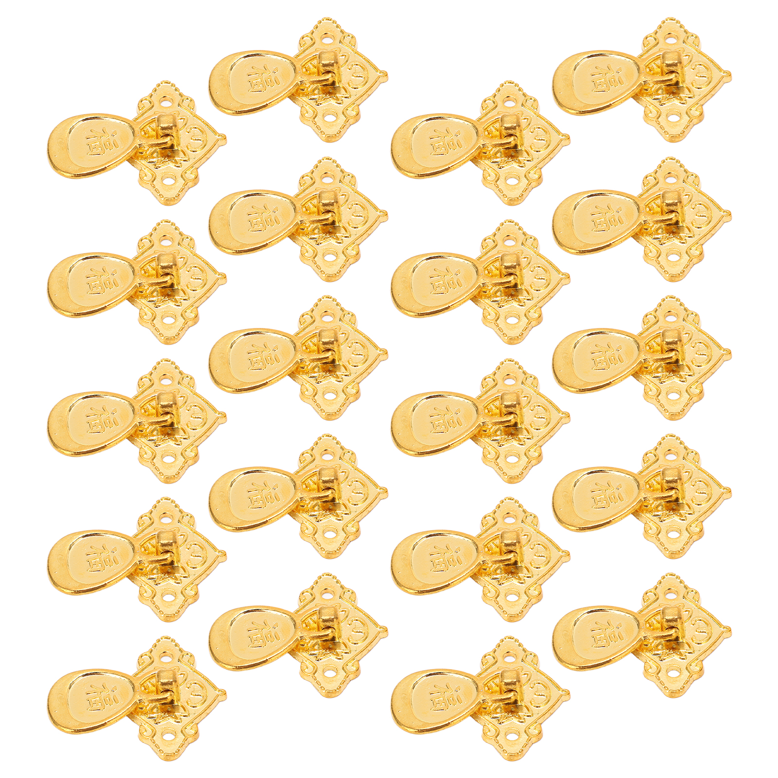 Set Mit 20 Mini-möbelgriffen Aus Zinklegierung, Einzigartiger Und Eleganter Retro-stil, 38 X 34 Mm