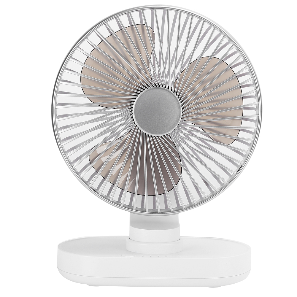 Mini-usb-tischventilator Mit 4 Geschwindigkeitsstufen, Klein, Wiederaufladbar, Leise, Für Zuhause Oder Büro, Silberfarben.