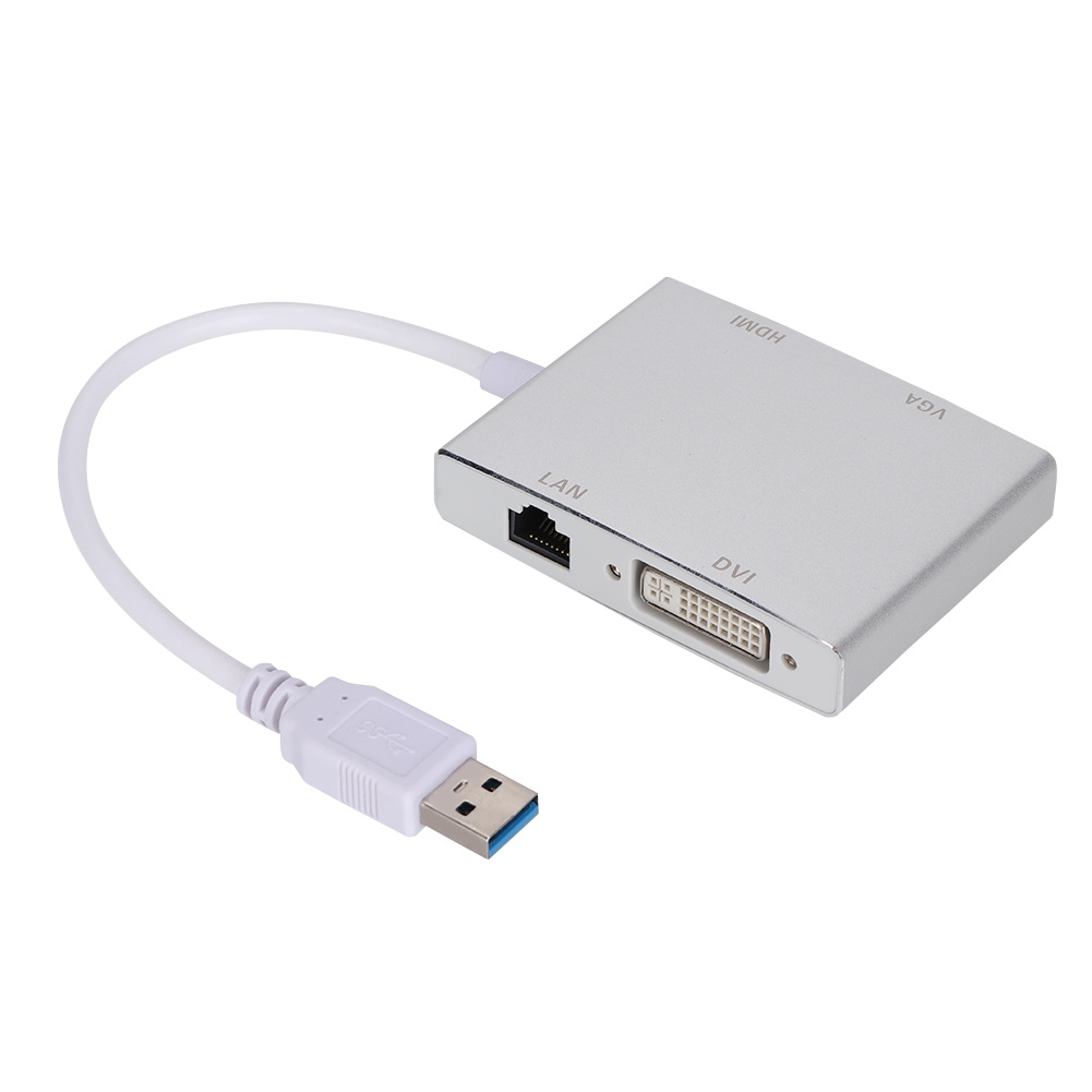 Hochwertiger Multifunktionaler Usb 3.0-zu-vga/hdmi/lan/dvi-konverteradapter Aus Aluminiumlegierung