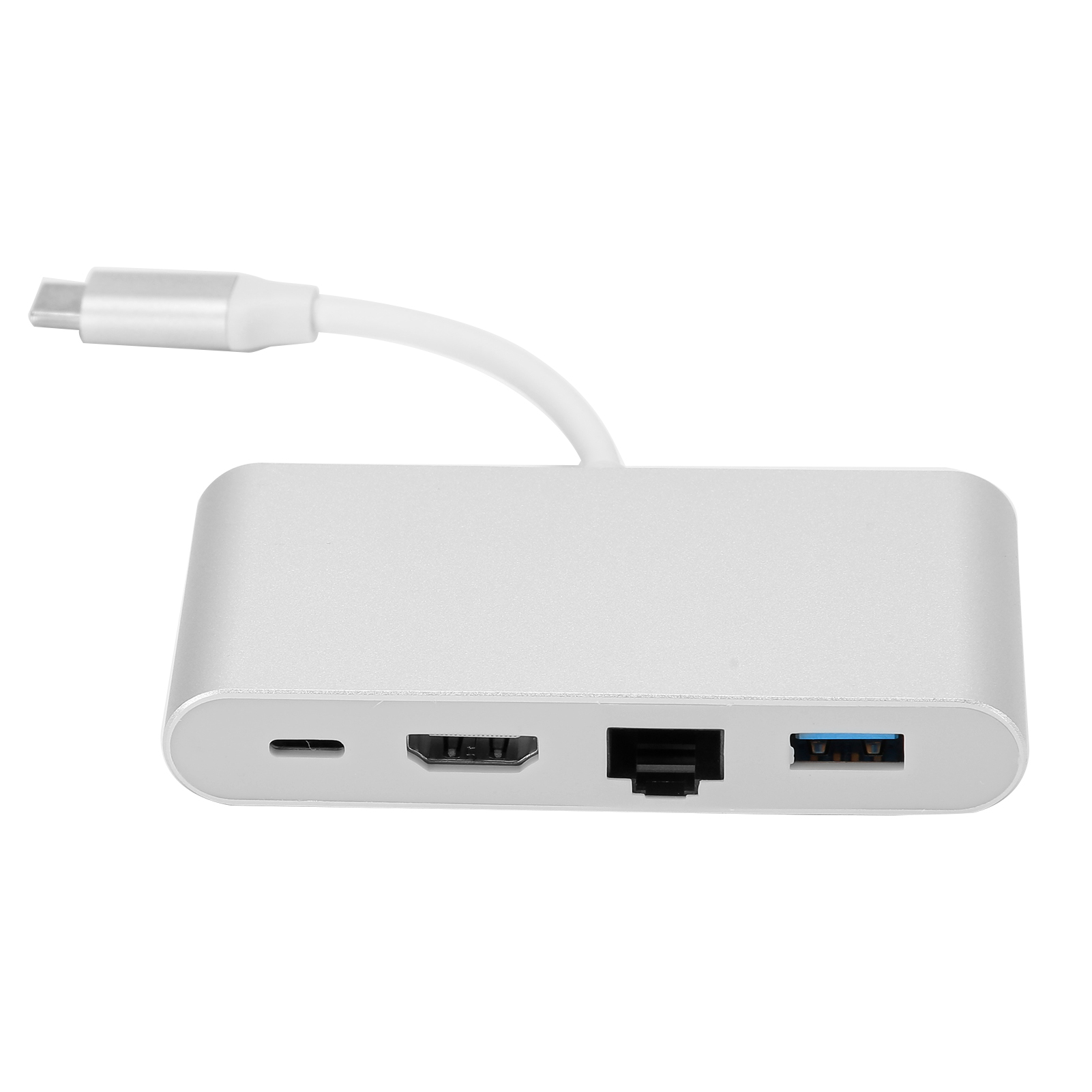 4-in-1-typ-c-adapter: Typ-c-auf-usb-anschluss + Hdmi + Typ-c-pd-netzwerkanschluss (100 Megabyte)