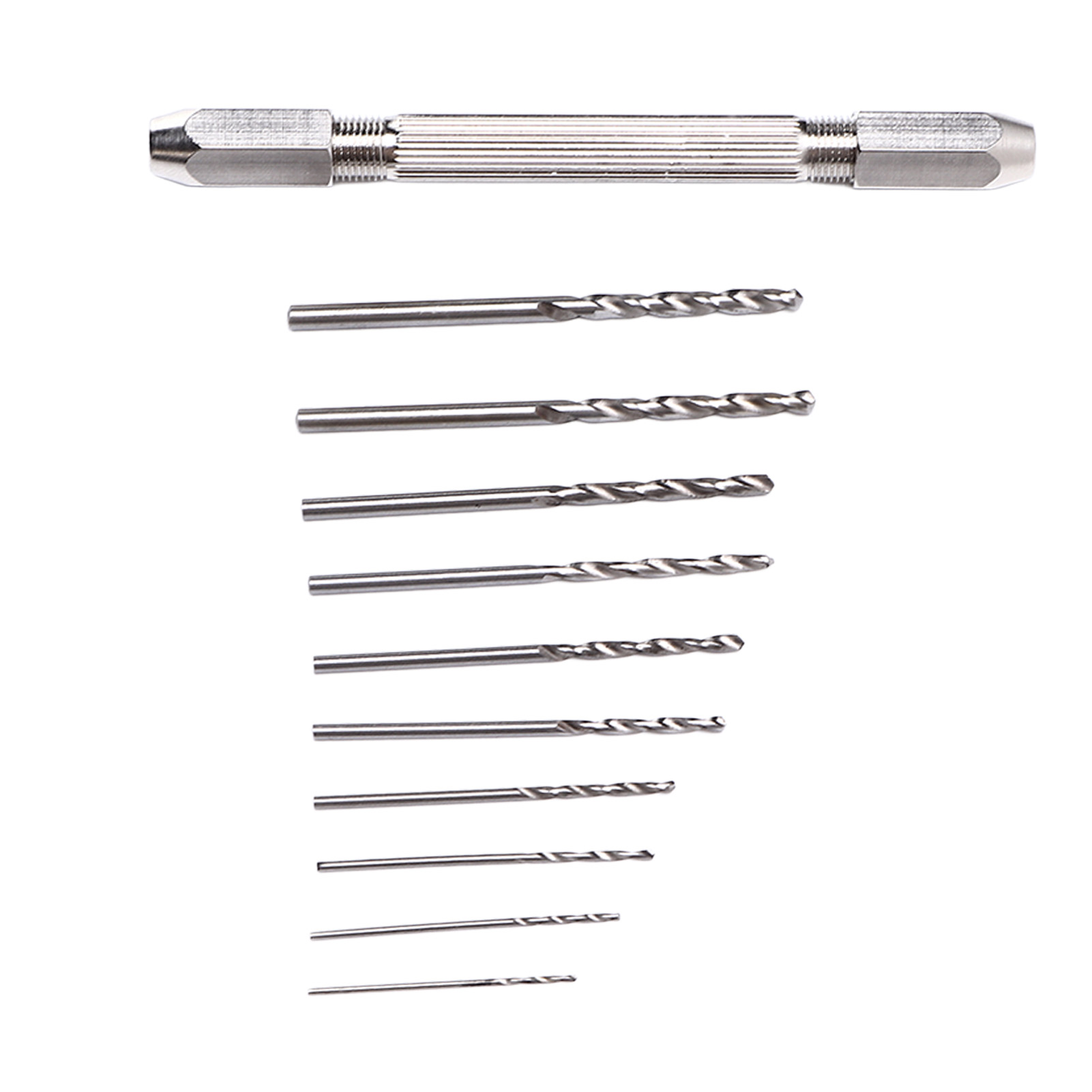 Doppelhandbohrmaschine, Rostfrei Und Langlebig, Mit 2 Spannzangen, 3 Backen Und Ergonomischem Griff. Handbohrmaschinen-set Mit Spiralbohrer.