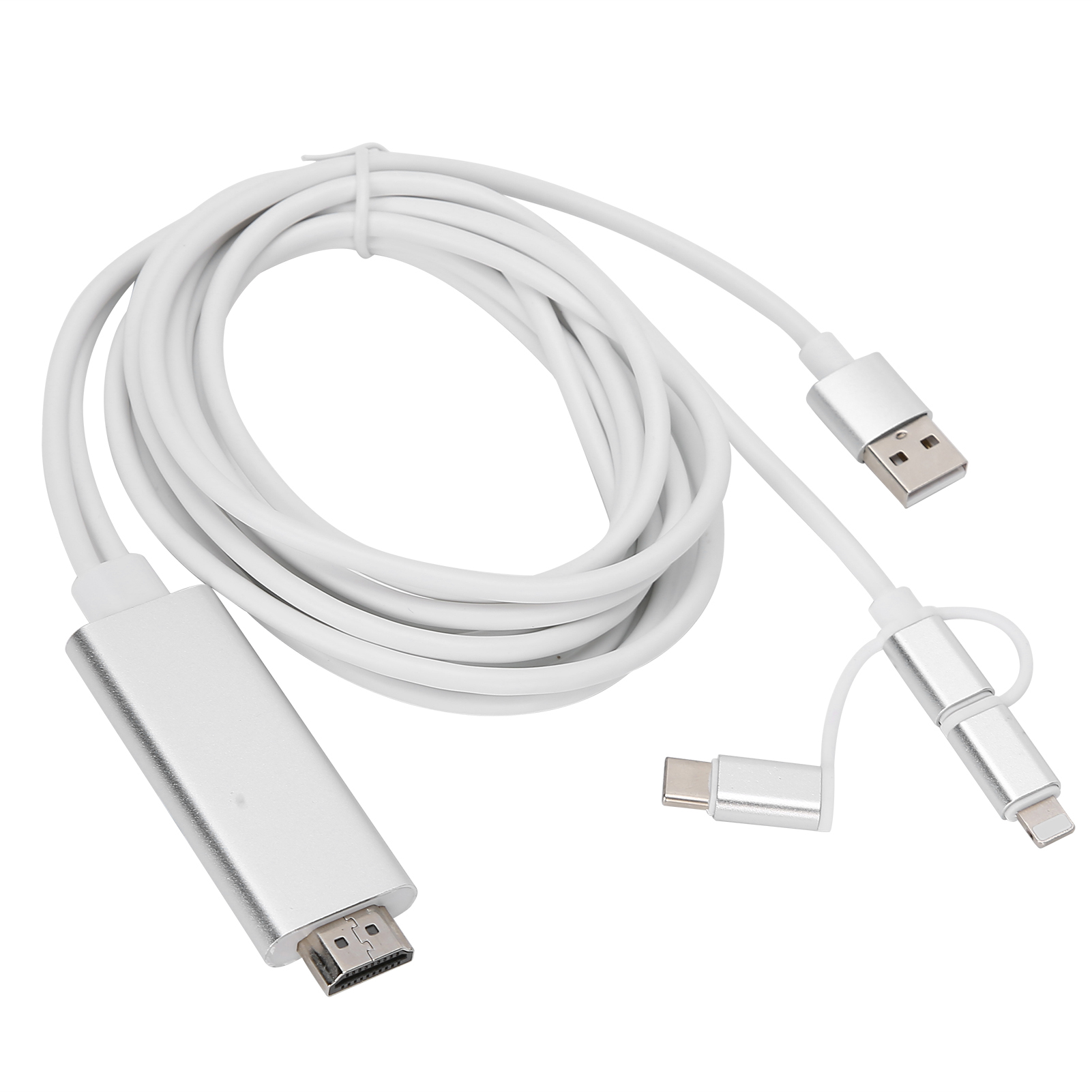 3-in-1 Micro-usb-typ-c-zu-hdmi-adapter, Hdmi-duplikatorkabel, Konverter