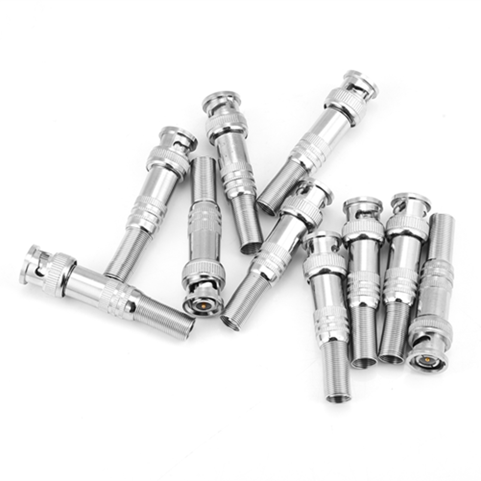 Packung Mit 10 Bnc-steckeradaptern Mit Federmechanismus Für Rg59-koaxial-überwachungskameras