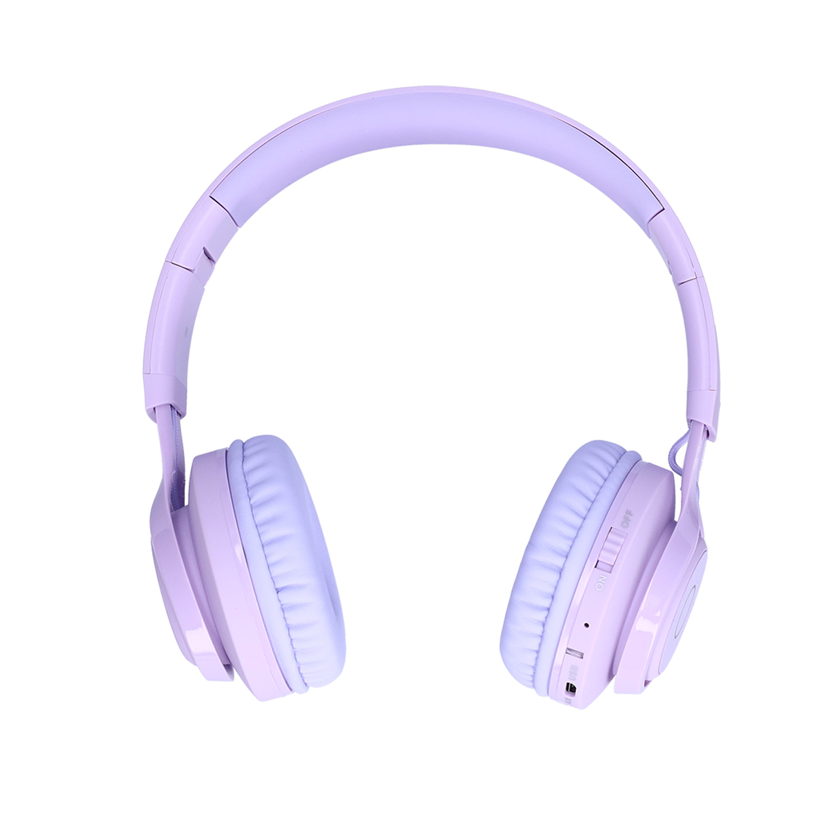 Bt06c Bluetooth-kopfhörer Für Kinder Mit Stereo-led-licht, Faltbar, Gehörschutz, Kabellos, Lila