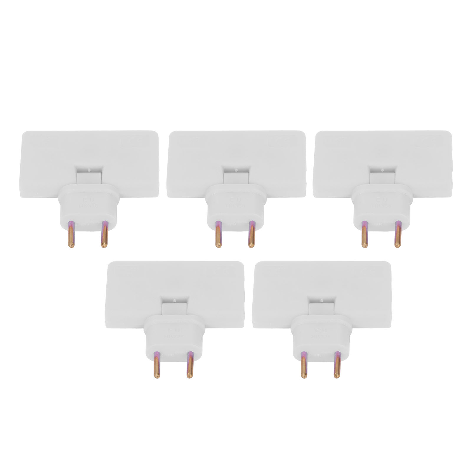 5er-pack Kabellose 180°-eurosteckeradapter (1 Bis 3 Eurostecker, 110-250 V, Weiß)