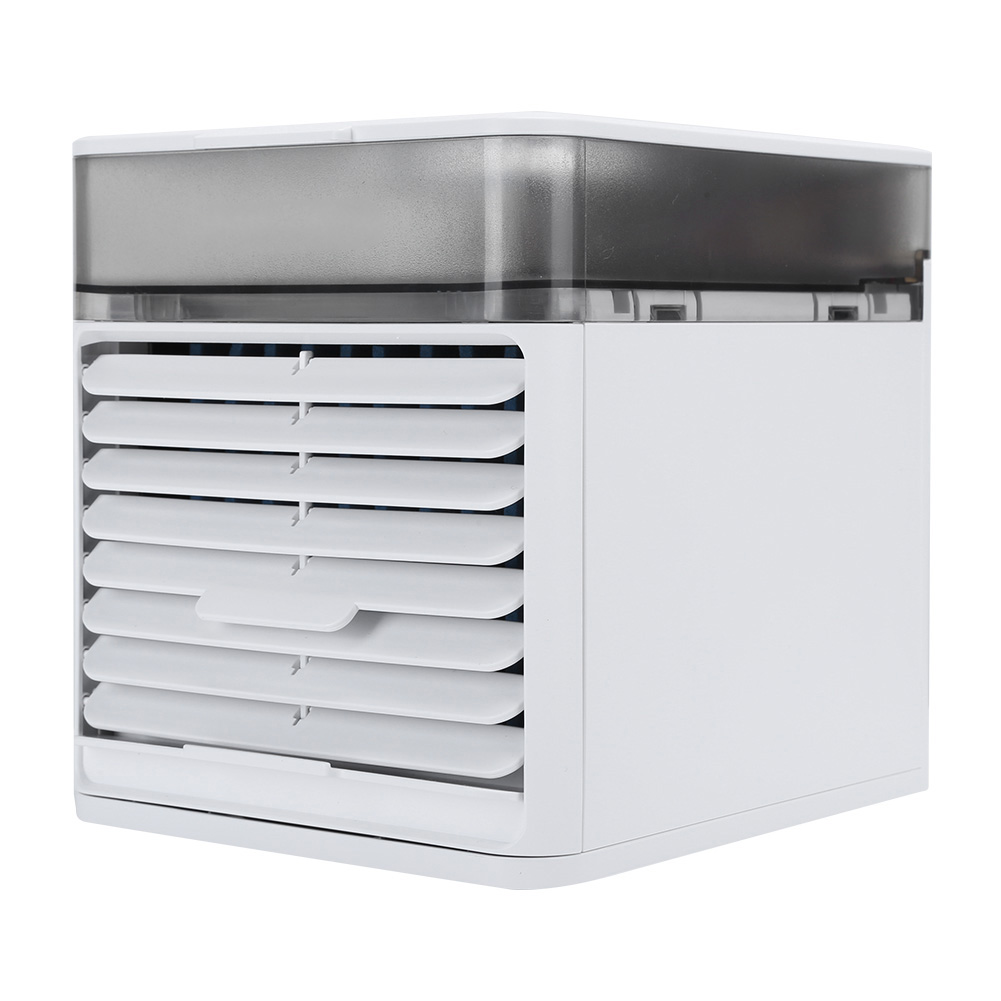 4-in-1 Klimaanlagenventilator, Mini-luftkühler, Luftbefeuchter Und Luftreiniger Mit Led-licht, Weiß