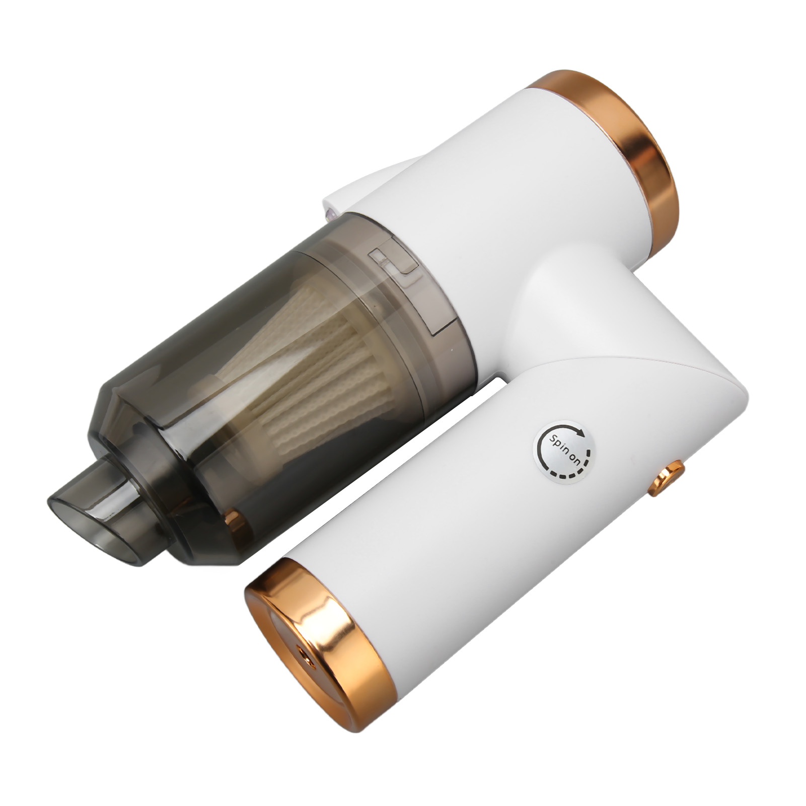Tragbarer Akku-staubsauger, Um 90° Faltbar, 9000 Pa Leistung, Abwaschbar, Mit Integriertem Led-licht, Weiß, Für Zuhause Und Auto.