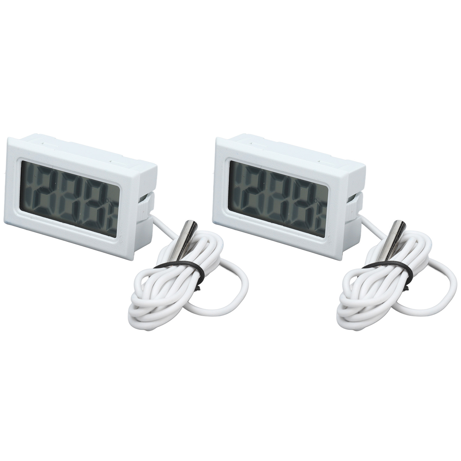 Set Mit 2 Digitalen Elektronischen Thermometern Mit Sonde, 2-sekunden-aktualisierungsrate, Weiß