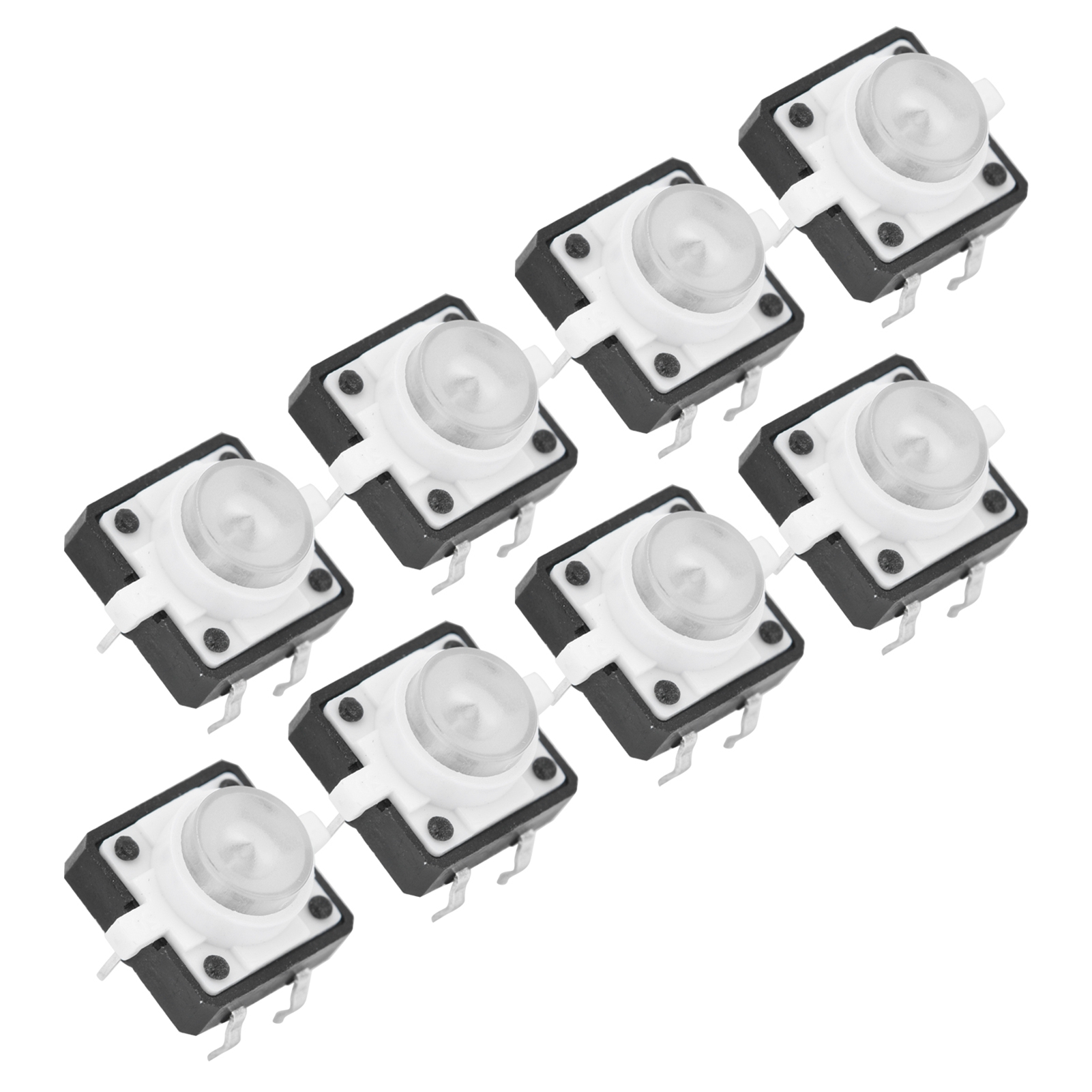 Packung Mit 20 Led-touch-tastern Für Einen Kurzen Moment, 12 X 12 X 7,3 Mm, Weiß.