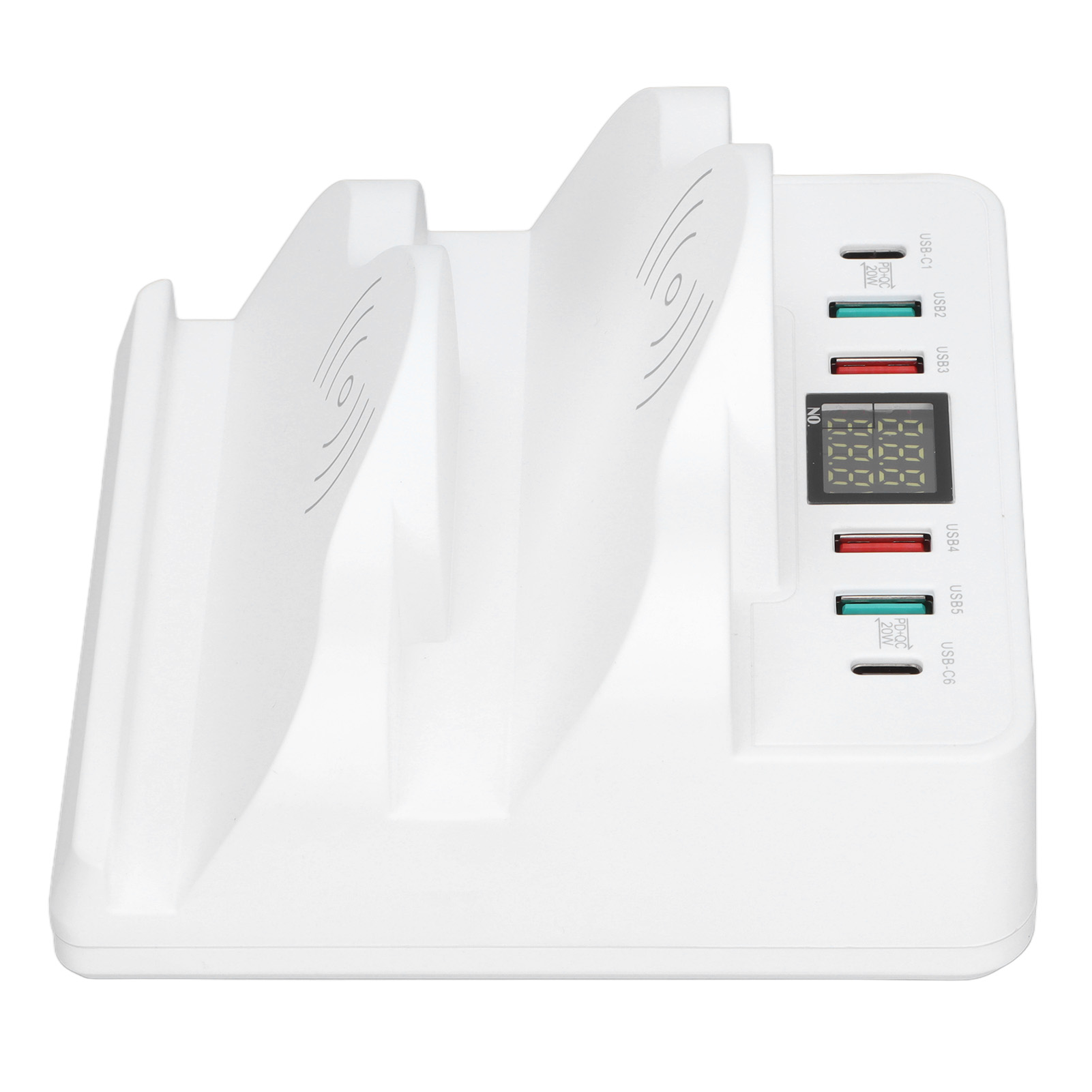 Kabellose Usb-ladestation Qc3.0 Pd Mit Display Für Mehrere Geräte – Eu-stecker 100–240 V