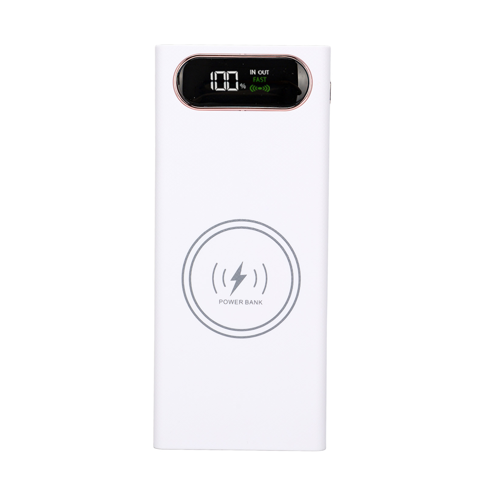 L16 Diy-powerbank Für 18650-akkus, 22,5 W Schnellladung Und 15 W Kabelloses Laden, 2 Usb-anschlüsse, Lcd-display, Weiß
