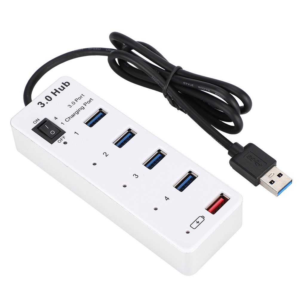 Byl-3011 4-port High-speed Usb 3.0 Hub, Usb-ladeschnittstelle, Weiß, Computerzubehör