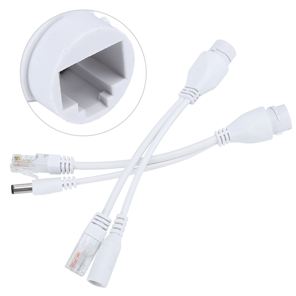 Nicht Standardmäßiges Poe-adapterkabel, Wasserdichter Injektor, Dc12v-splitter (weiß)