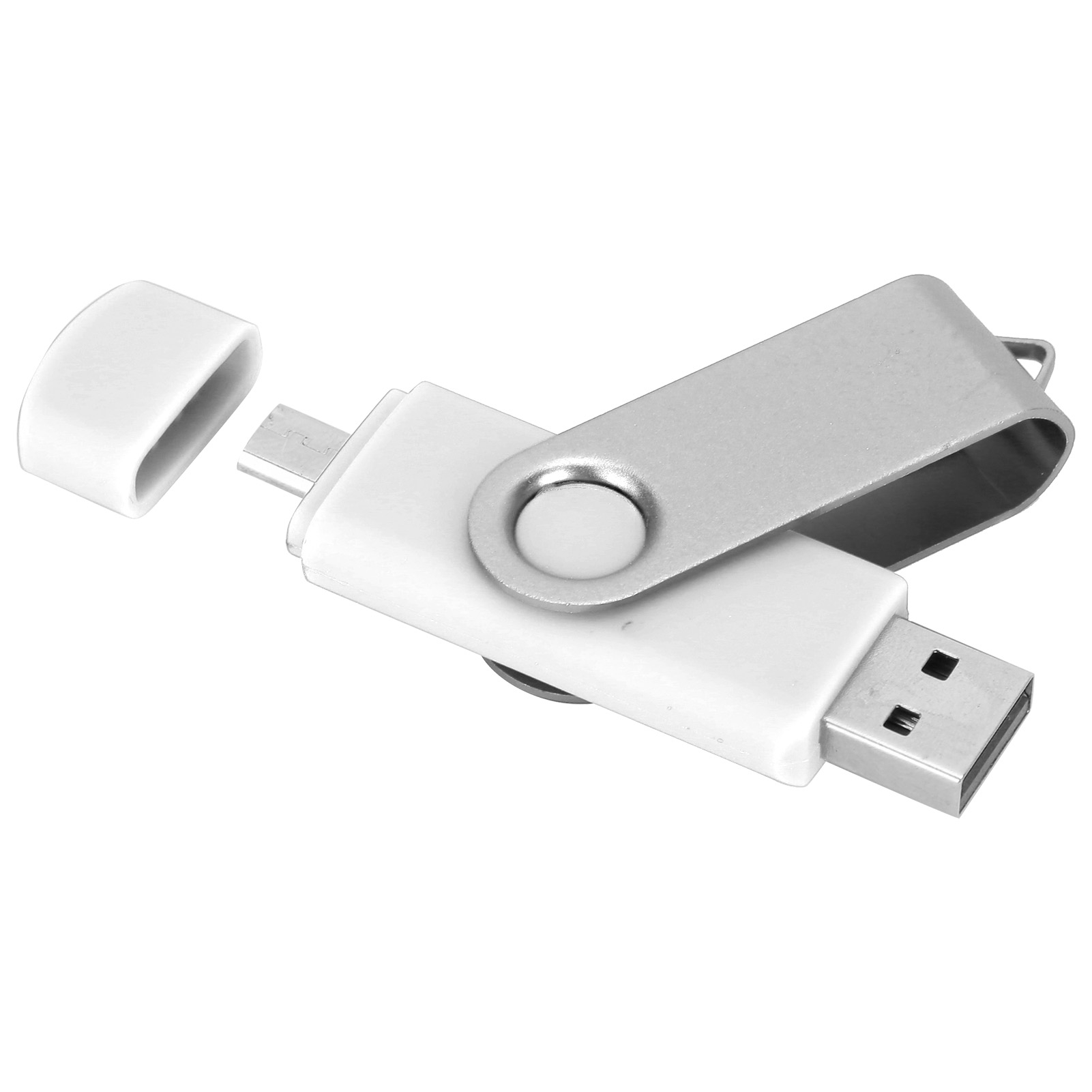 2-in-1 Otg Usb-stick, Micro-usb-speicherstick, Datenspeicher, Weiß Cw10040128gb