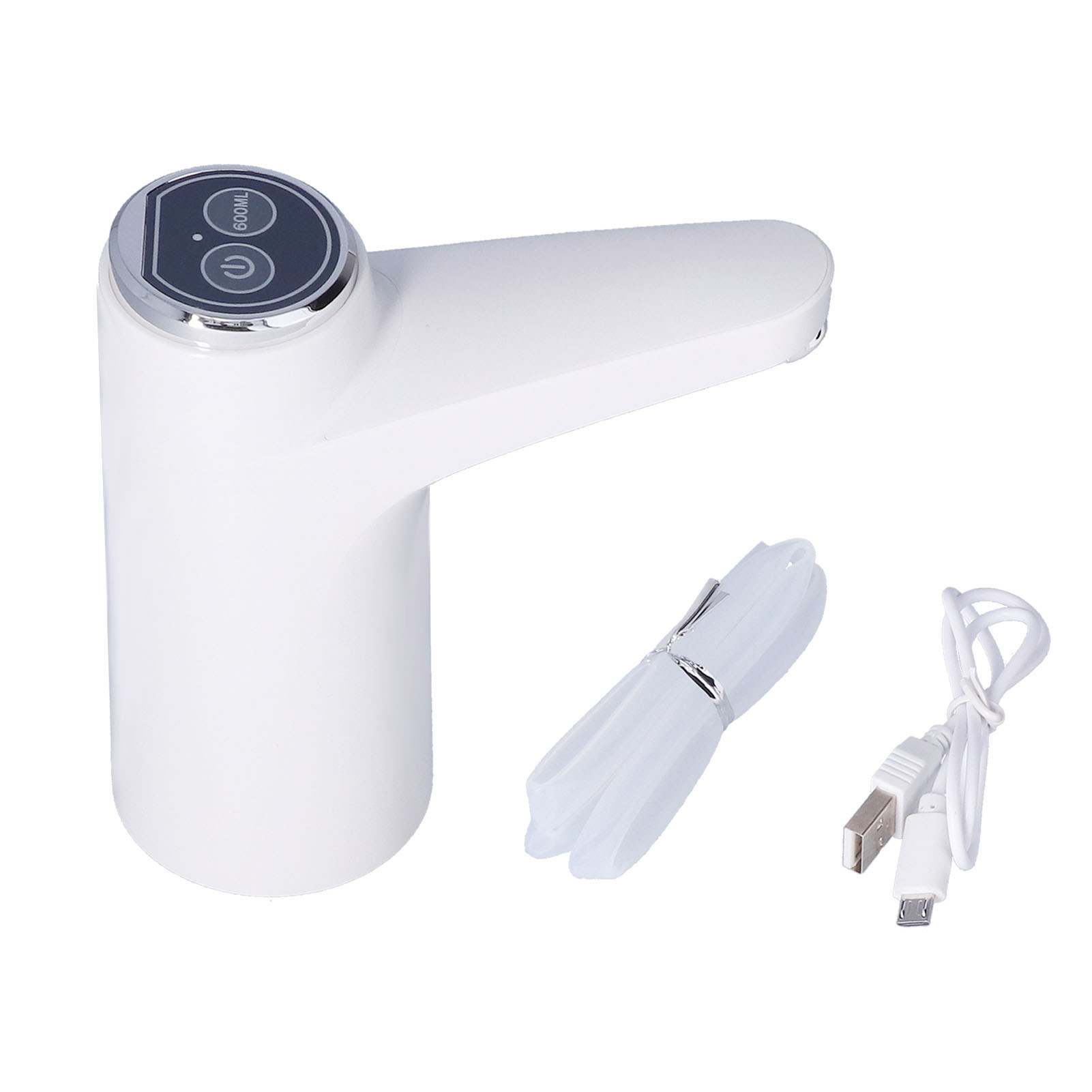 Wiederaufladbare Elektrische Wasserpumpe Über Usb, Weißer Intelligenter Wasserflaschenspender Für Zuhause Und Büro.
