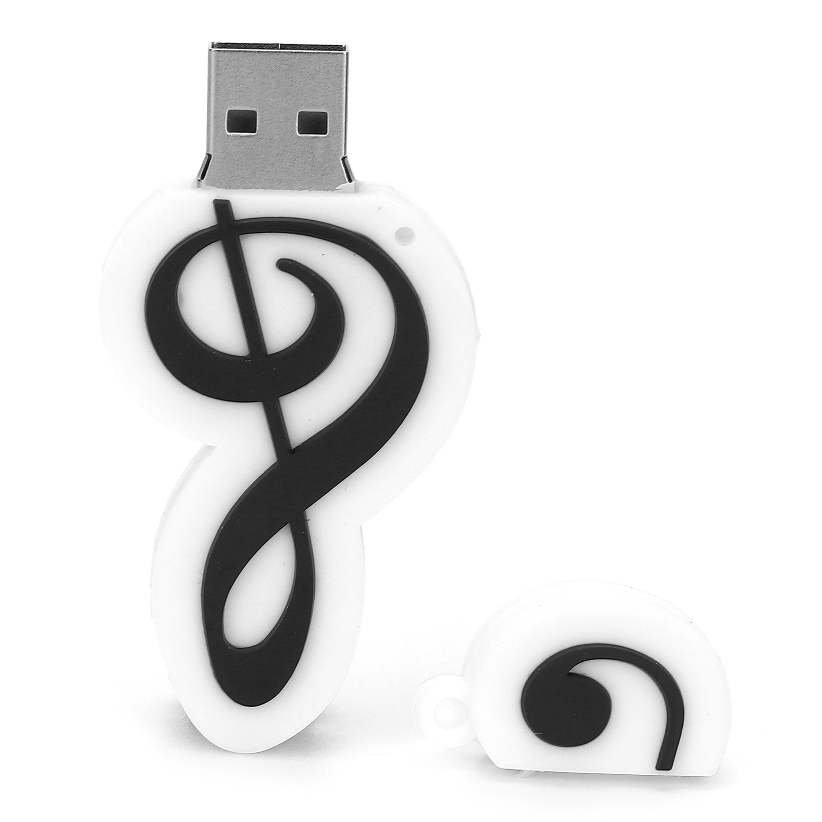 Weißer Usb-stick Mit Cartoon-motiv, 16 Gb, Hohe Geschwindigkeit, Große Speicherkapazität.
