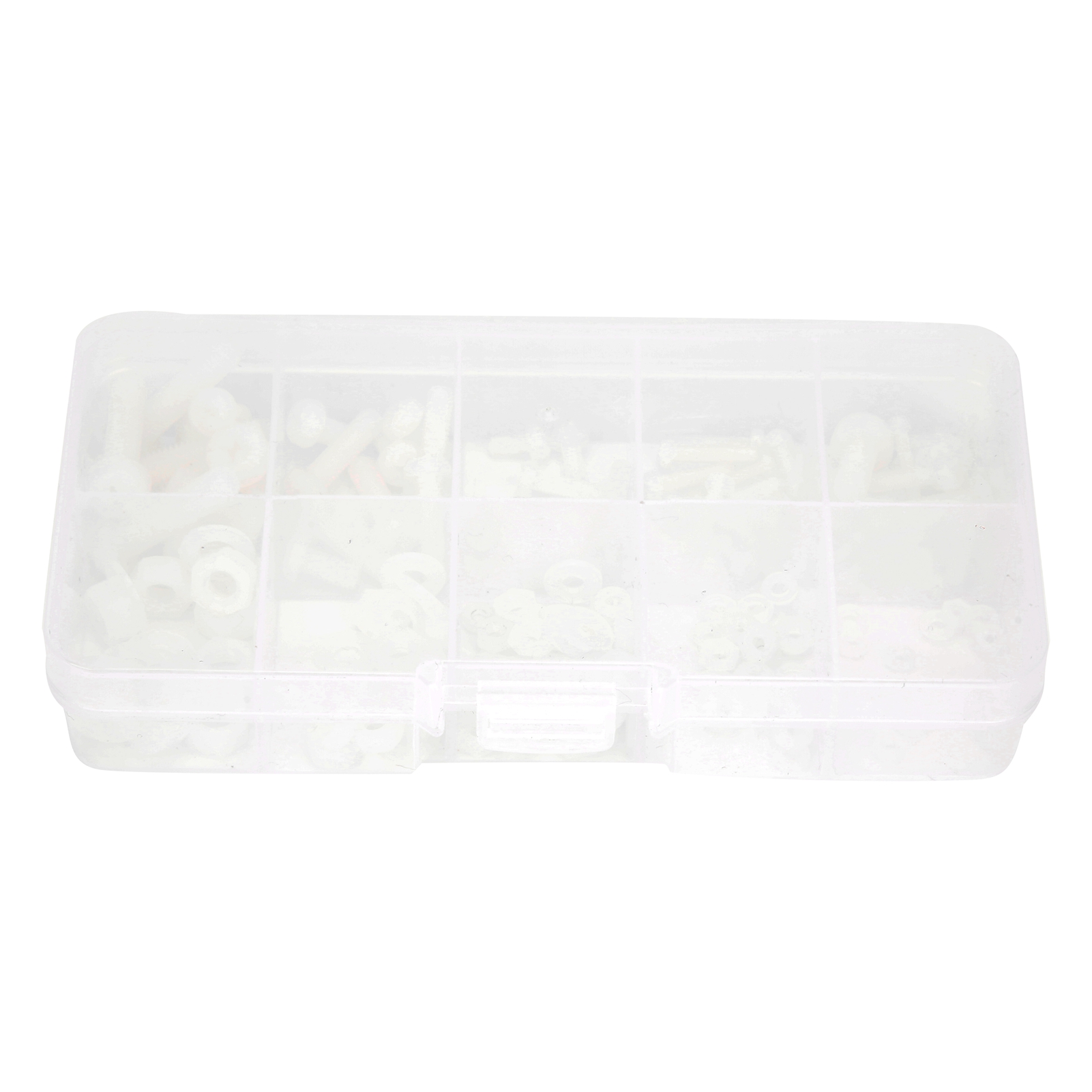 Set Mit 150 Nylonschrauben Und Passenden Sechskantscheiben – Industriebedarf M2, M2,5, M3, M4, M5