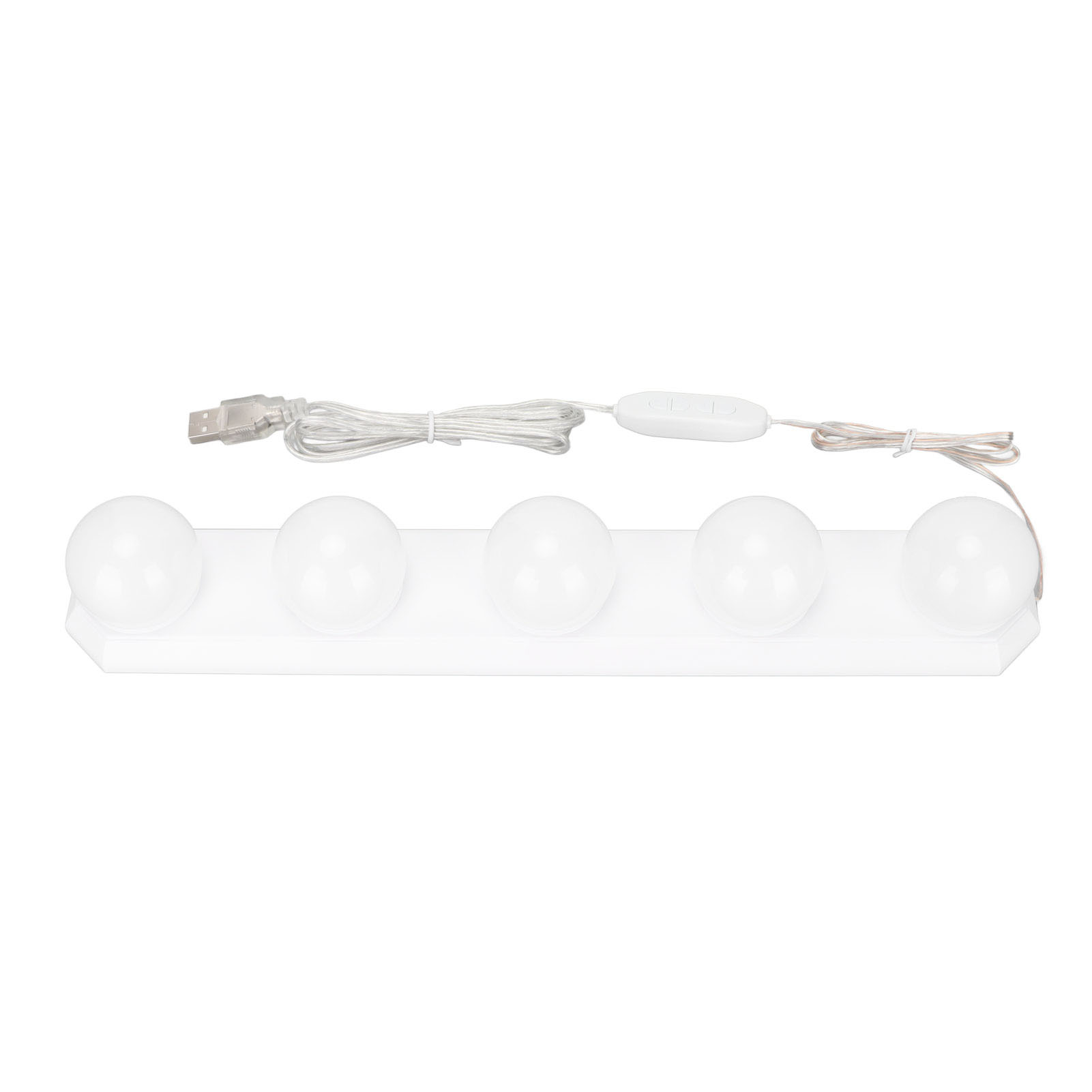 Badezimmerspiegel Mit 5 Dimmbaren Led-lampen, 3 Farbmodi Und 10 Helligkeitsstufen. Tragbare Leuchte.