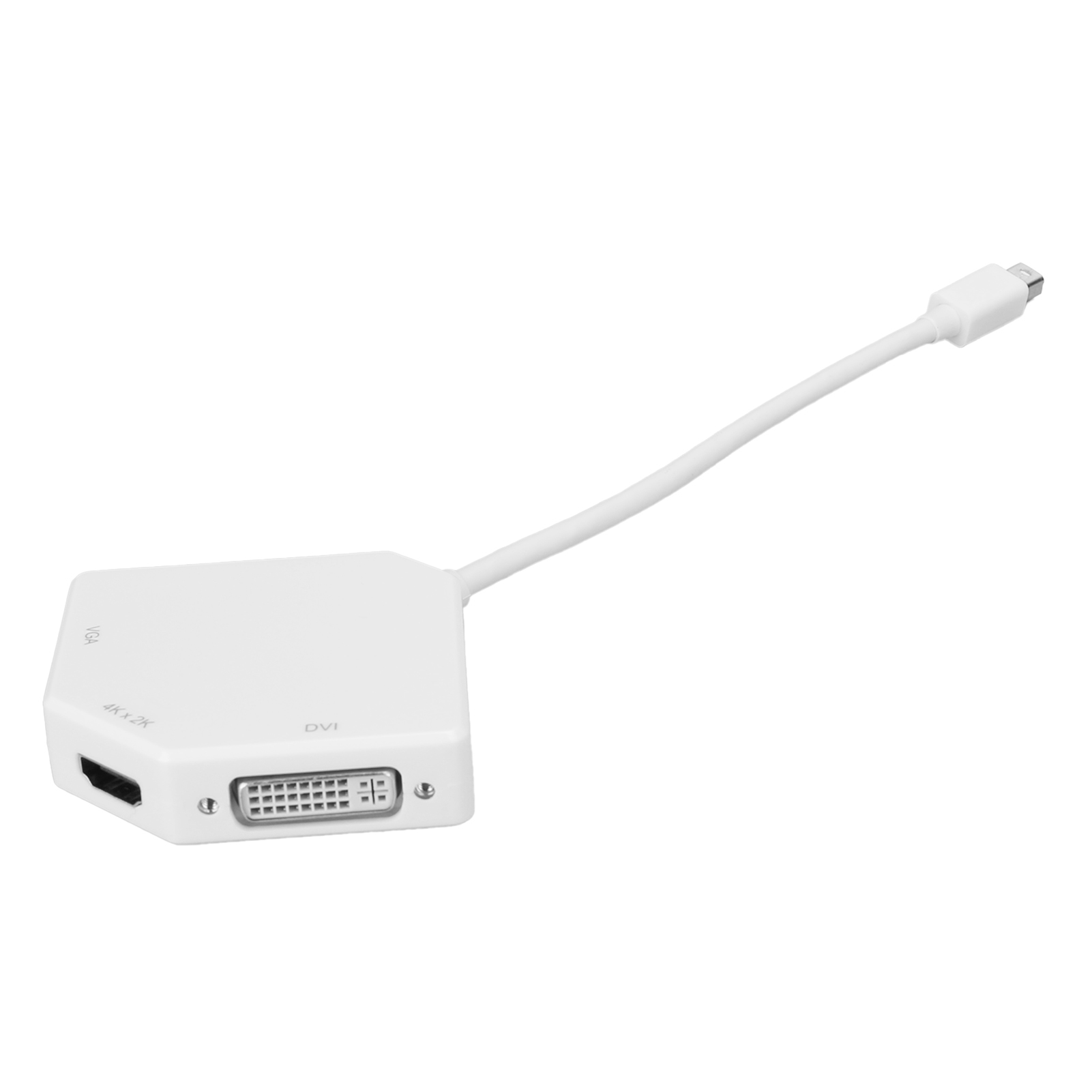 Mini Dp Auf Vga/hdmi/dvi 3-in-1 Konverter 1080p, Weiß Elektronischer Videoadapter B0404