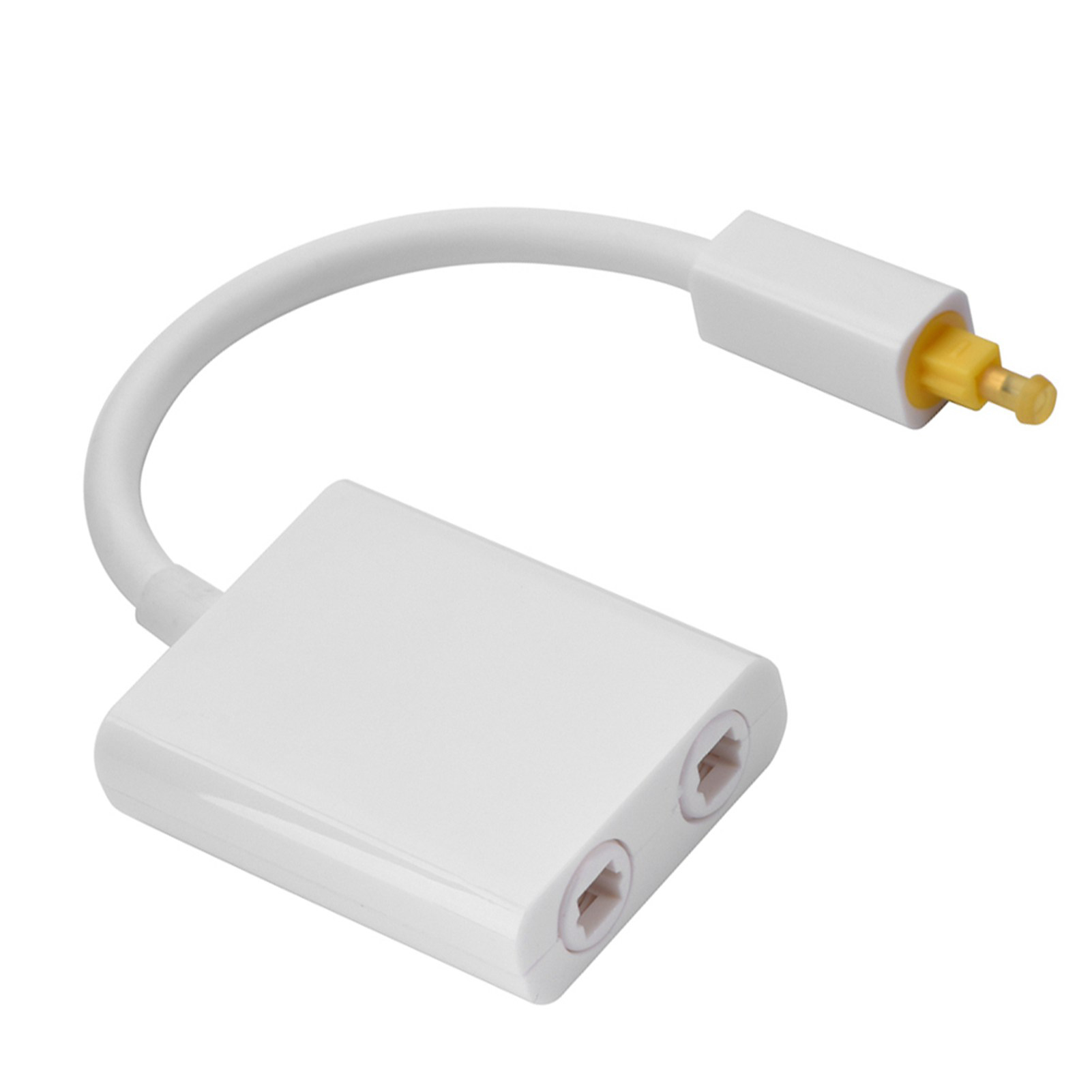 Optischer Toslink-digital-audio-splitter-adapter Mit Zwei Anschlüssen, 1 Eingang, 2 Ausgänge, Weiß