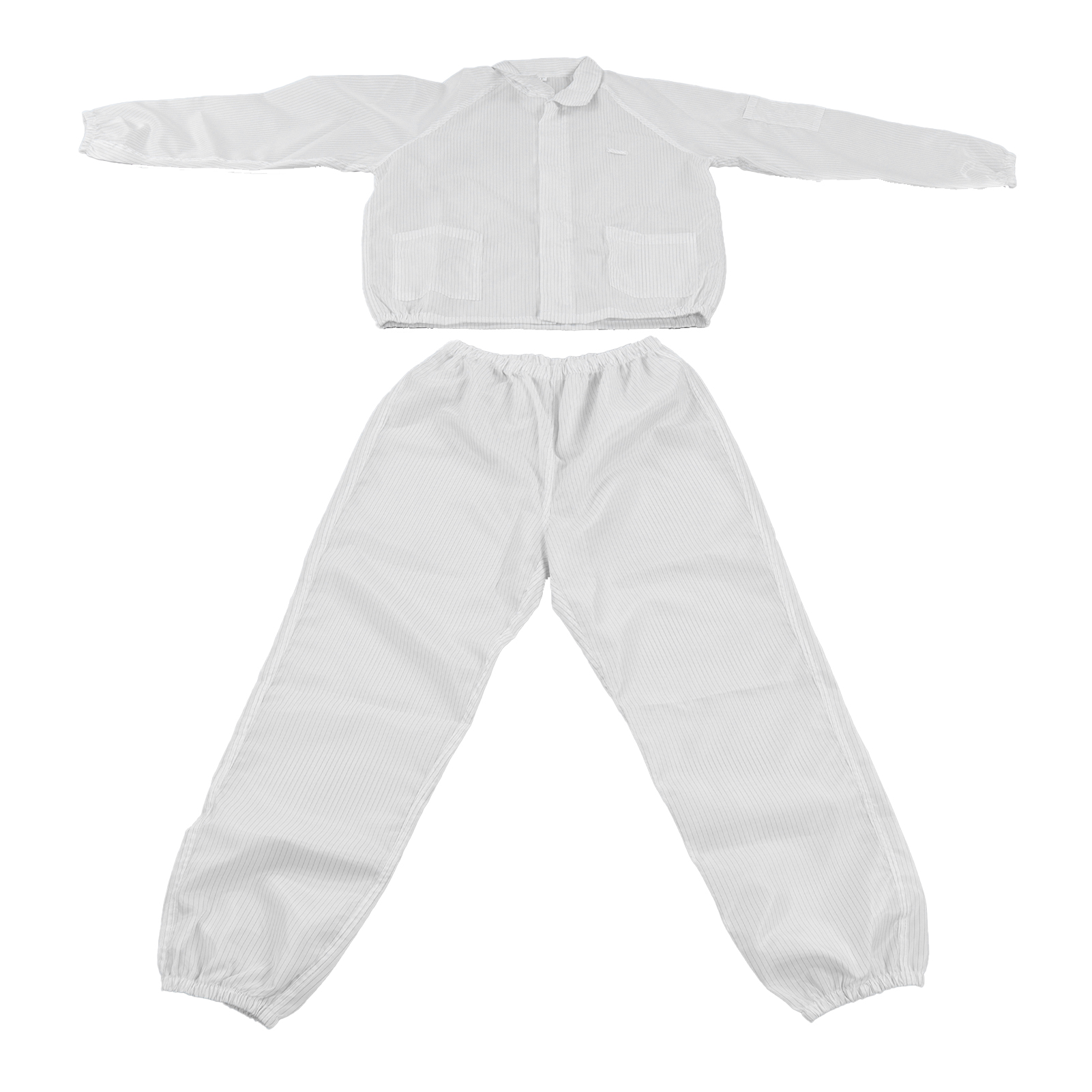Weißer, Antistatischer Polyester-ganzkörperschutzanzug Mit Schlitz, Für Die Werkstatt, Größe S